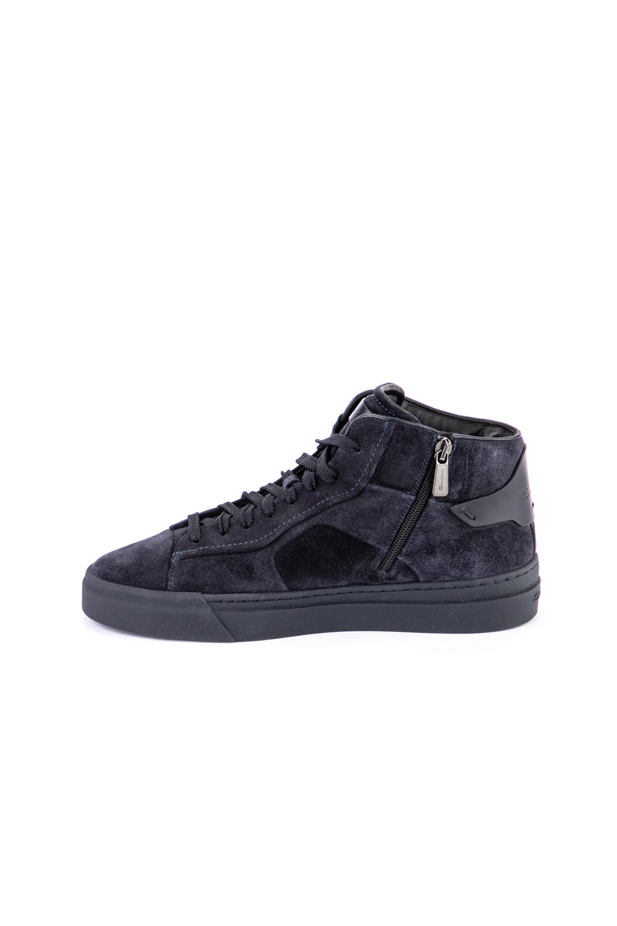 Sneakers mid top in camoscio