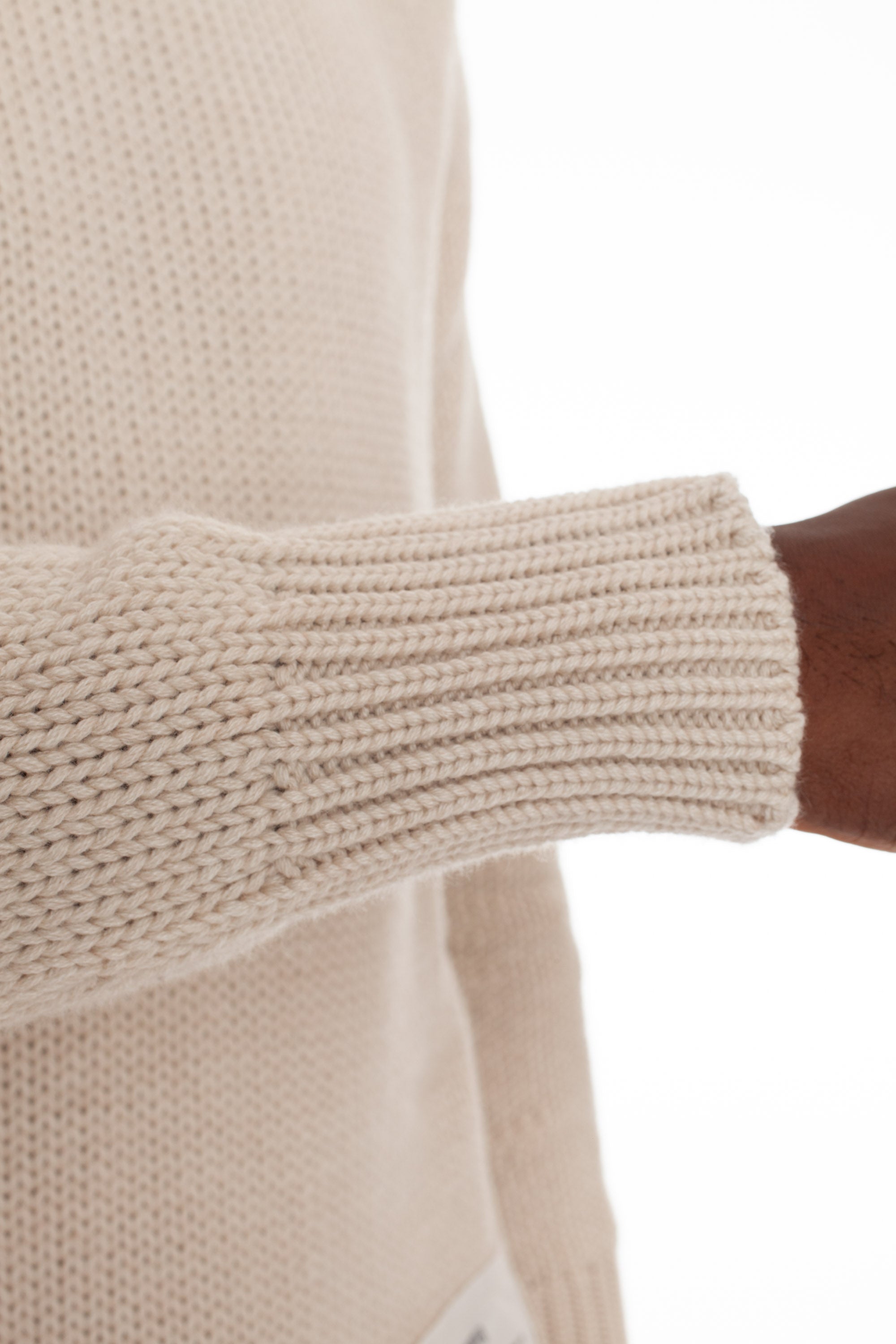 Cob stitch turtleneck in pure cashmere