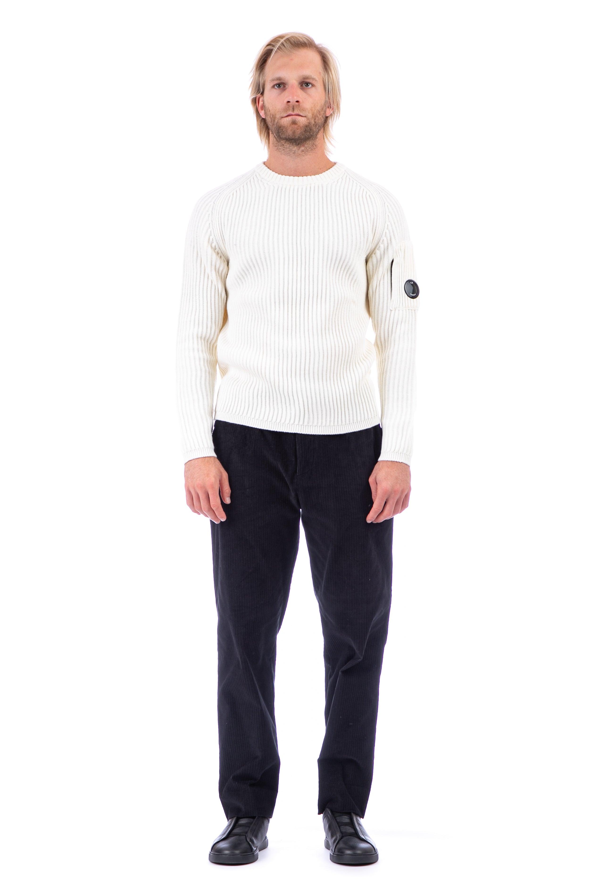 RIBBED WOOL CREWNECK SWEATER