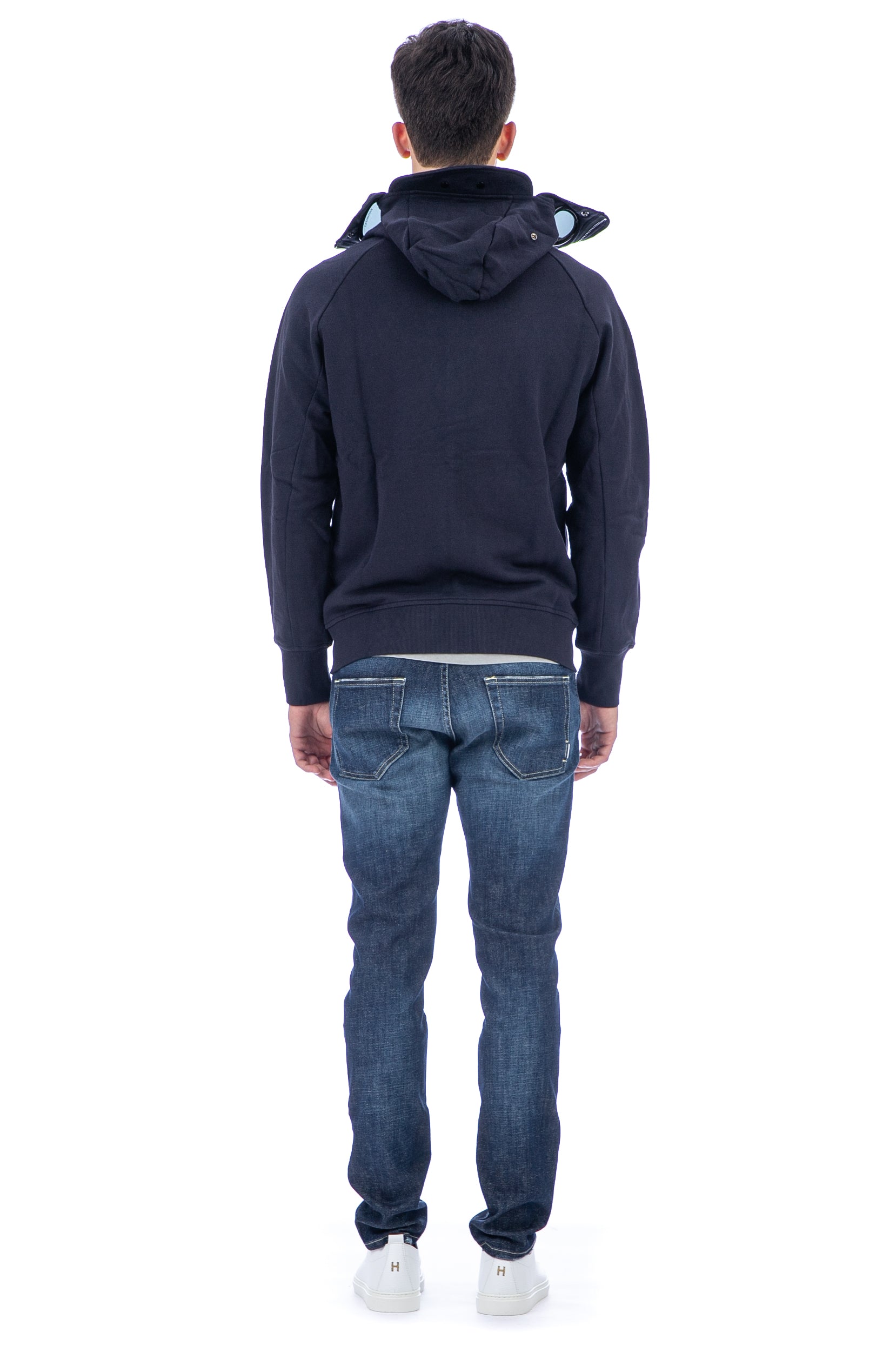 Full zip explorer sweatshirt in cotton with hood