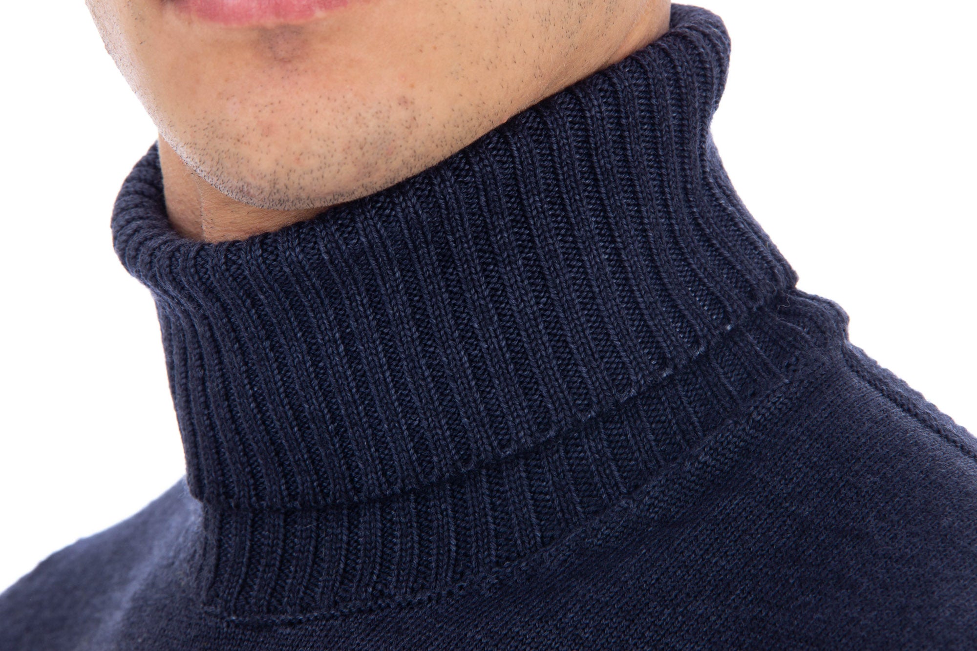 Rollkragenpullover aus 7-Gauge-Merinowolle