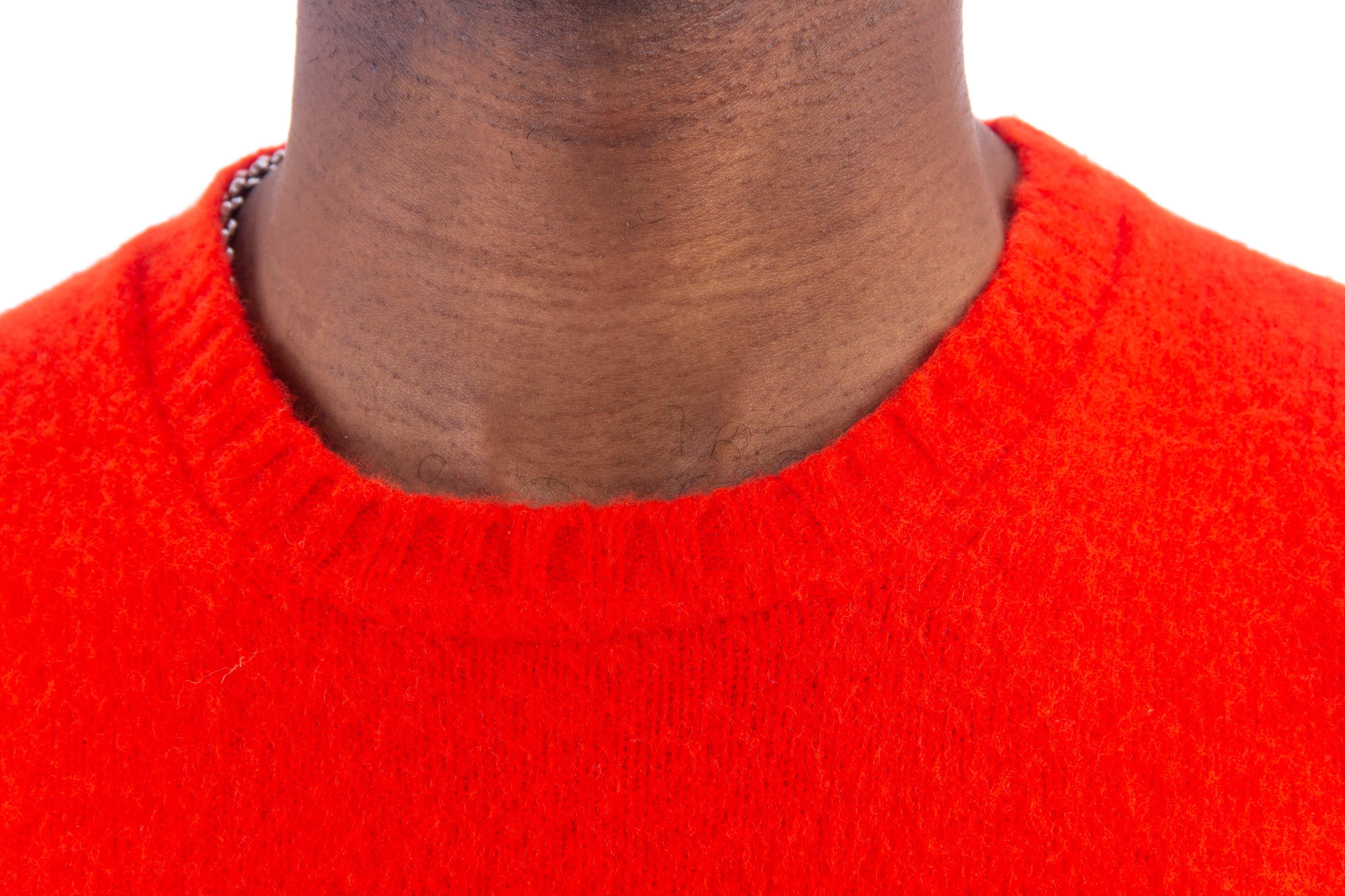 Crew-neck sweater in brushed wool