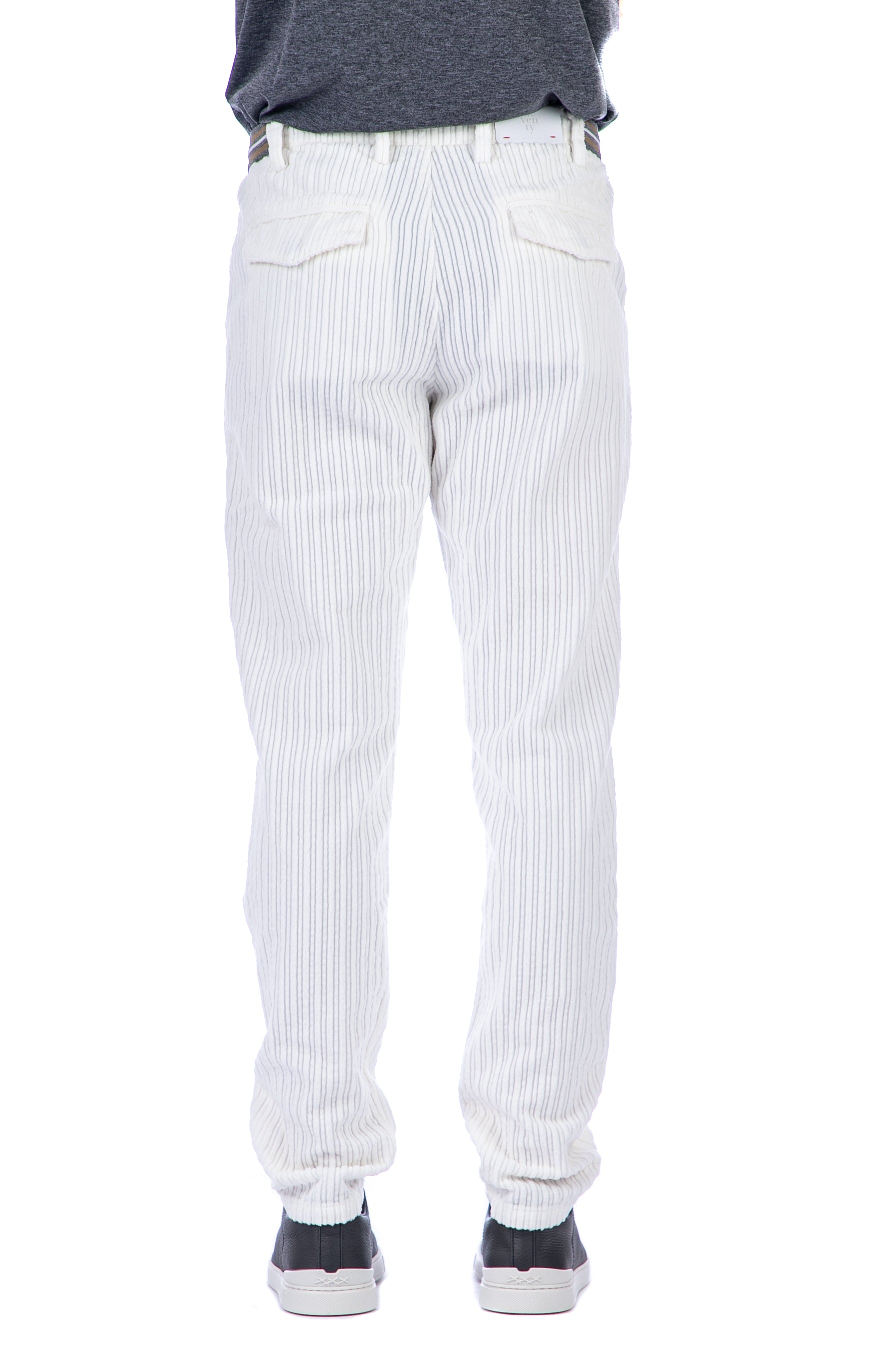 Pantalone jogger in velluto costa roccia