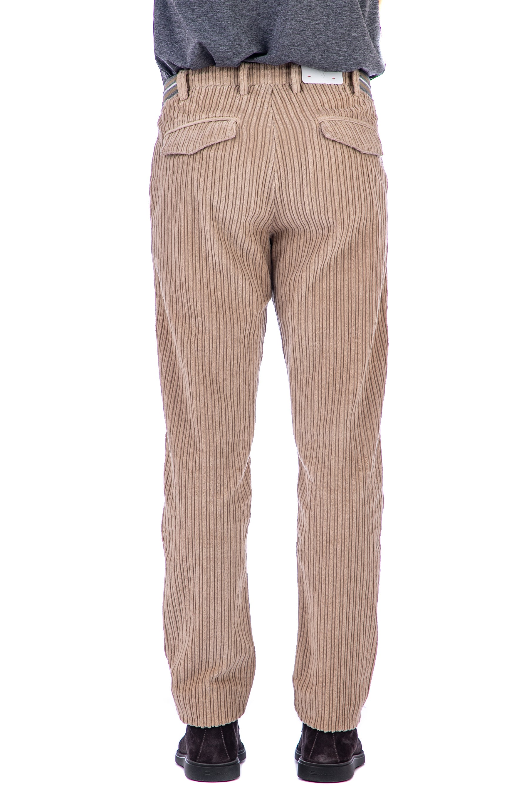 Pantalone jogger in velluto costa roccia