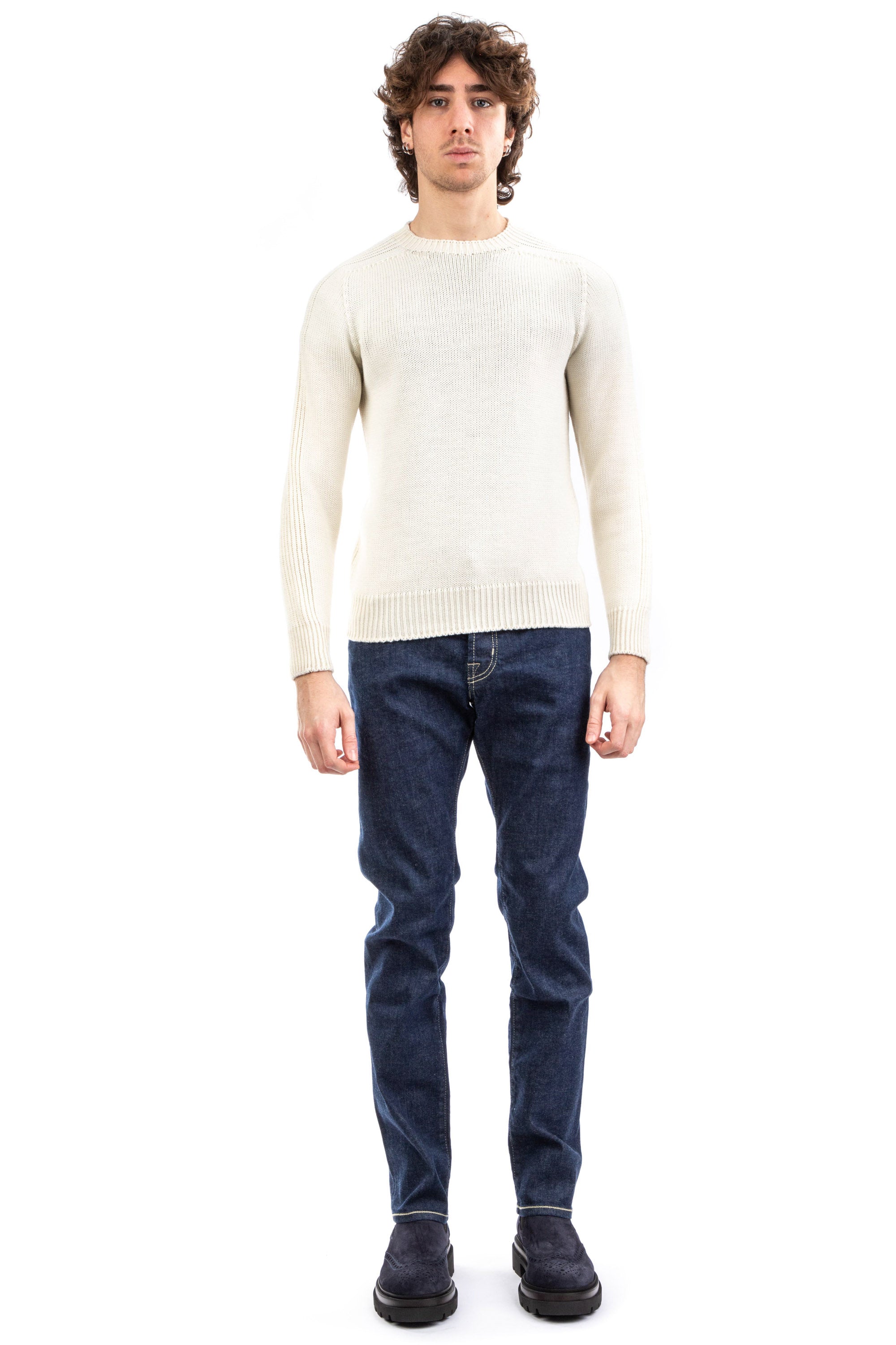 Wool crewneck sweater