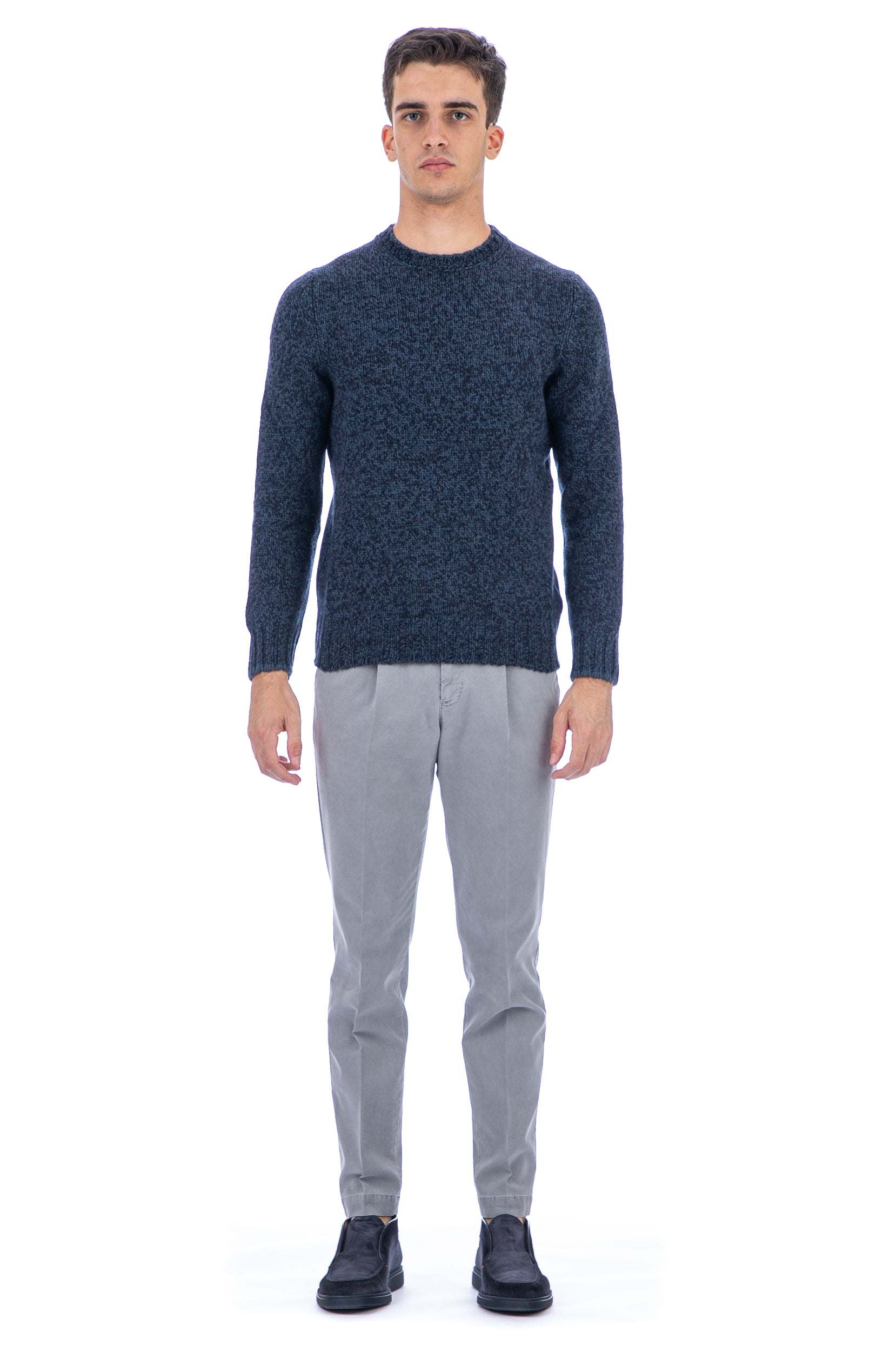 TWISTED VIRGIN WOOL CREWNECK SWEATER