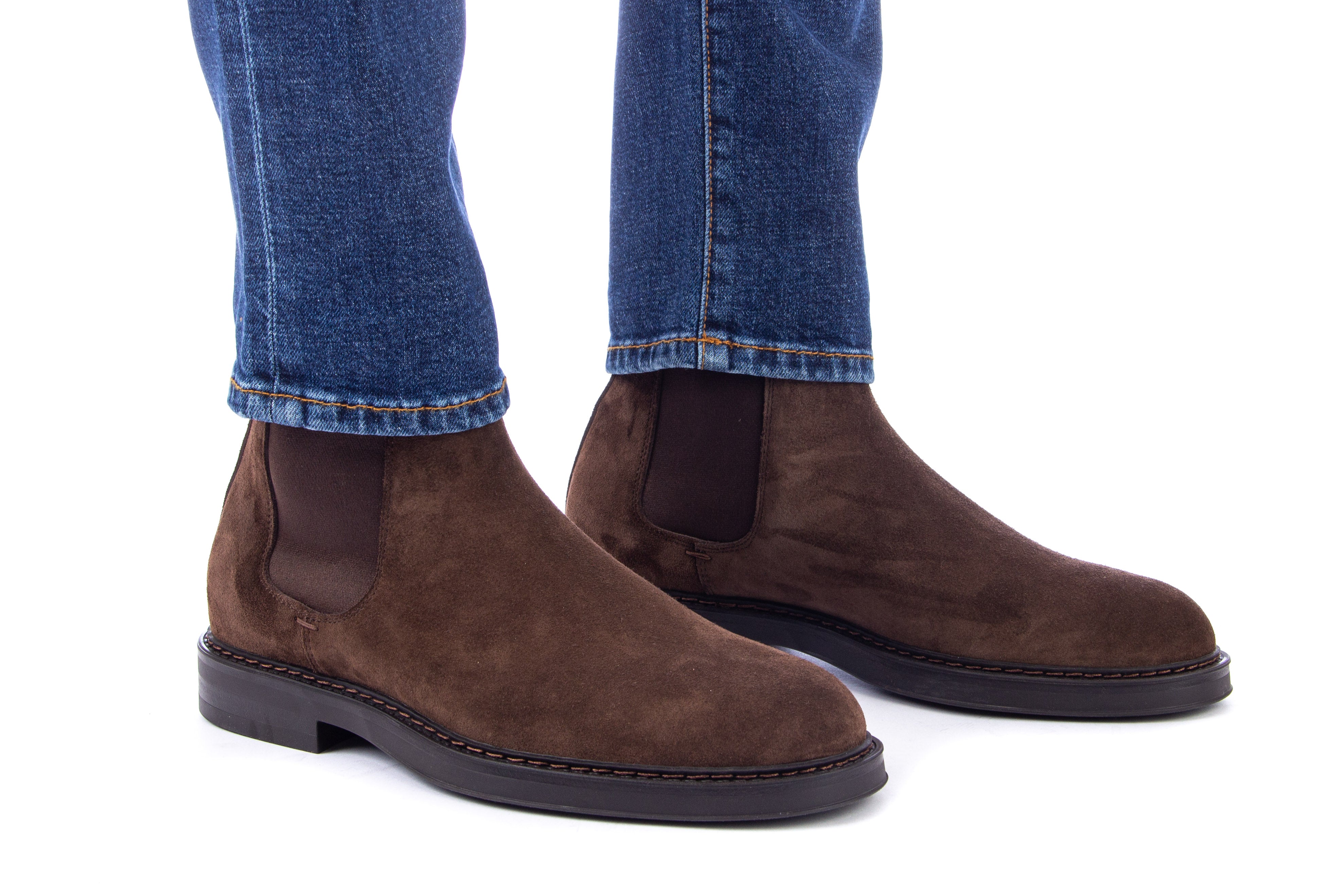 Stiefeletten aus Wildleder mit Vintage-Effekt