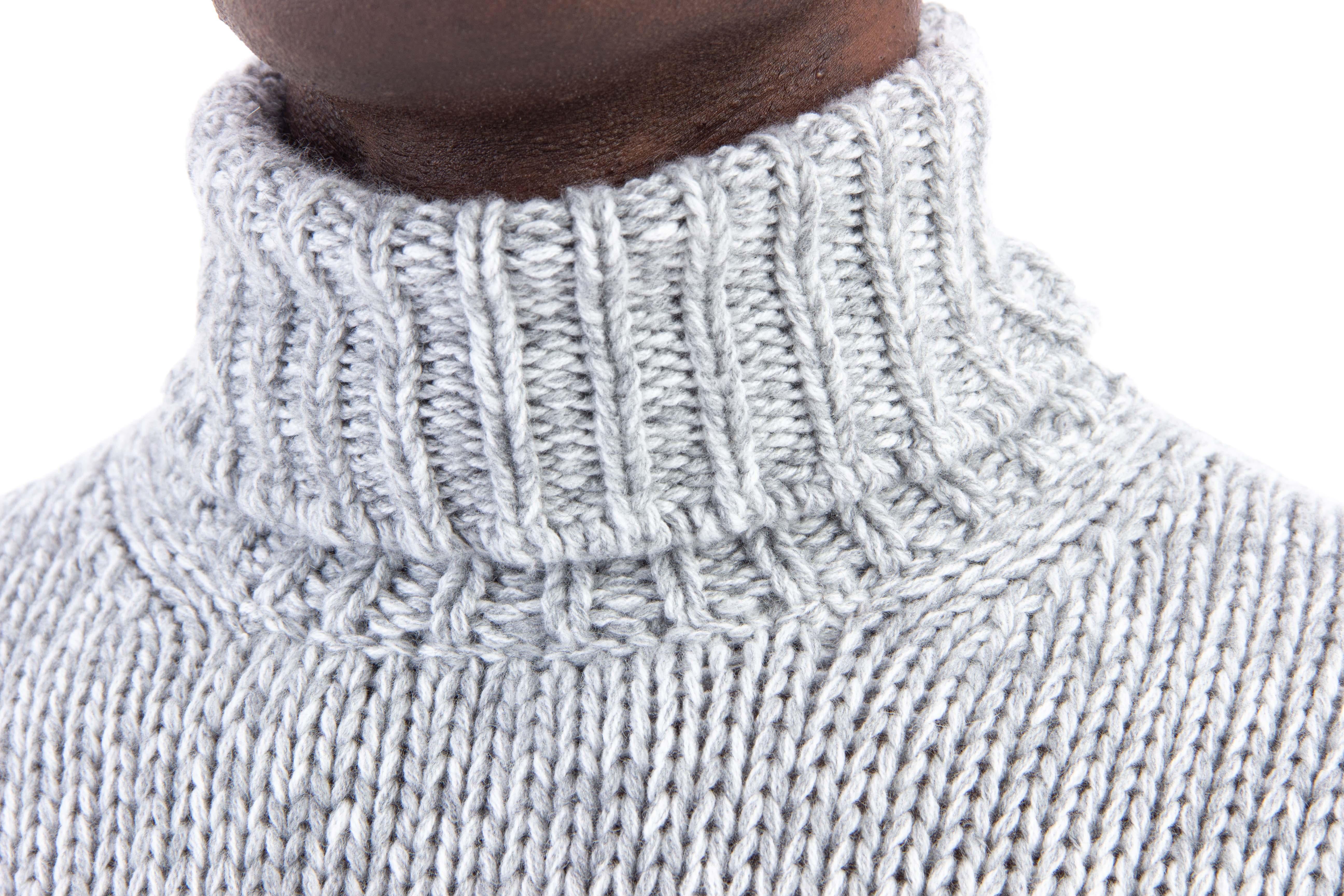 Rollkragenpullover aus reinem Kaschmir, Stärke 3