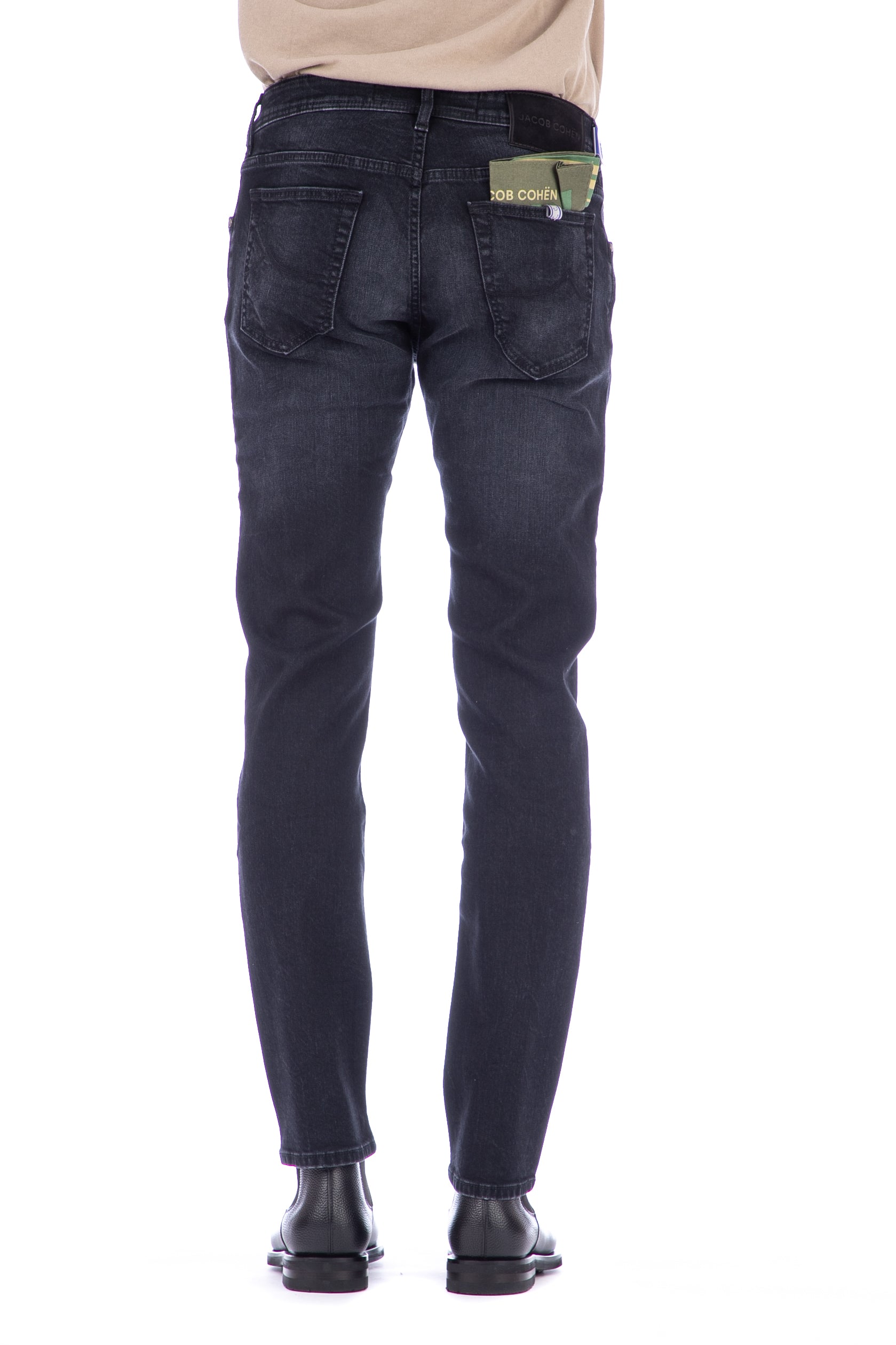 Schwarze Slim-Fit-Jeans aus Nickel-Baumwoll-Modal