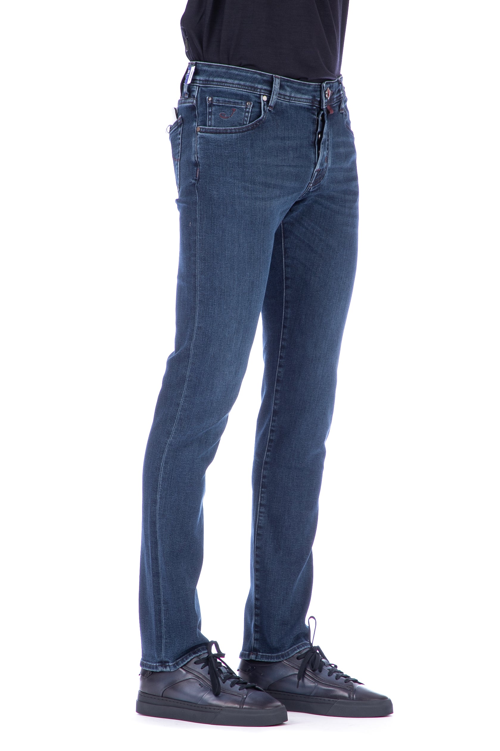 Cotone-lyocell jeans etichetta camoscio nick fit