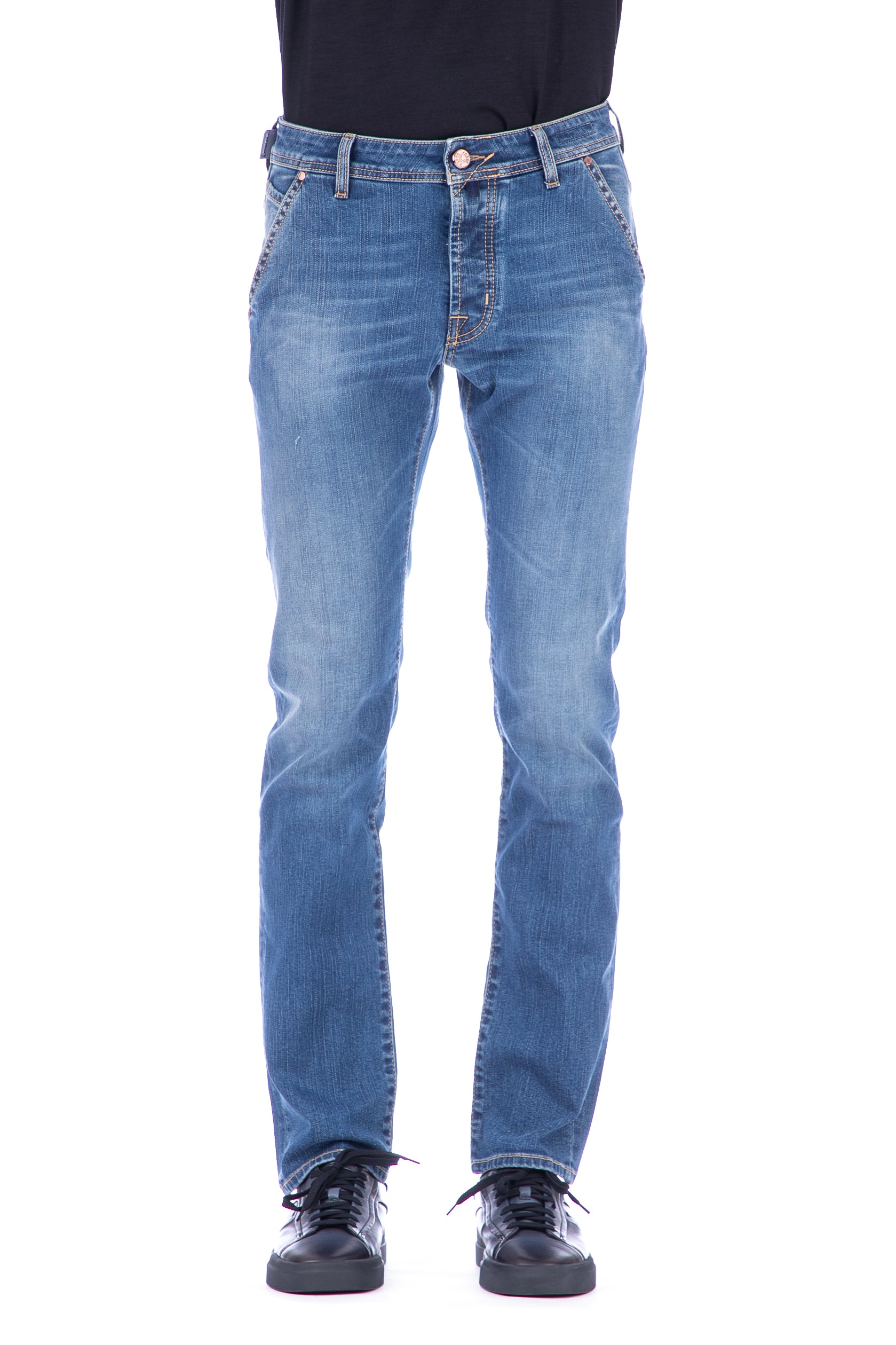 Jeans etichetta cavallino blu leonard fit