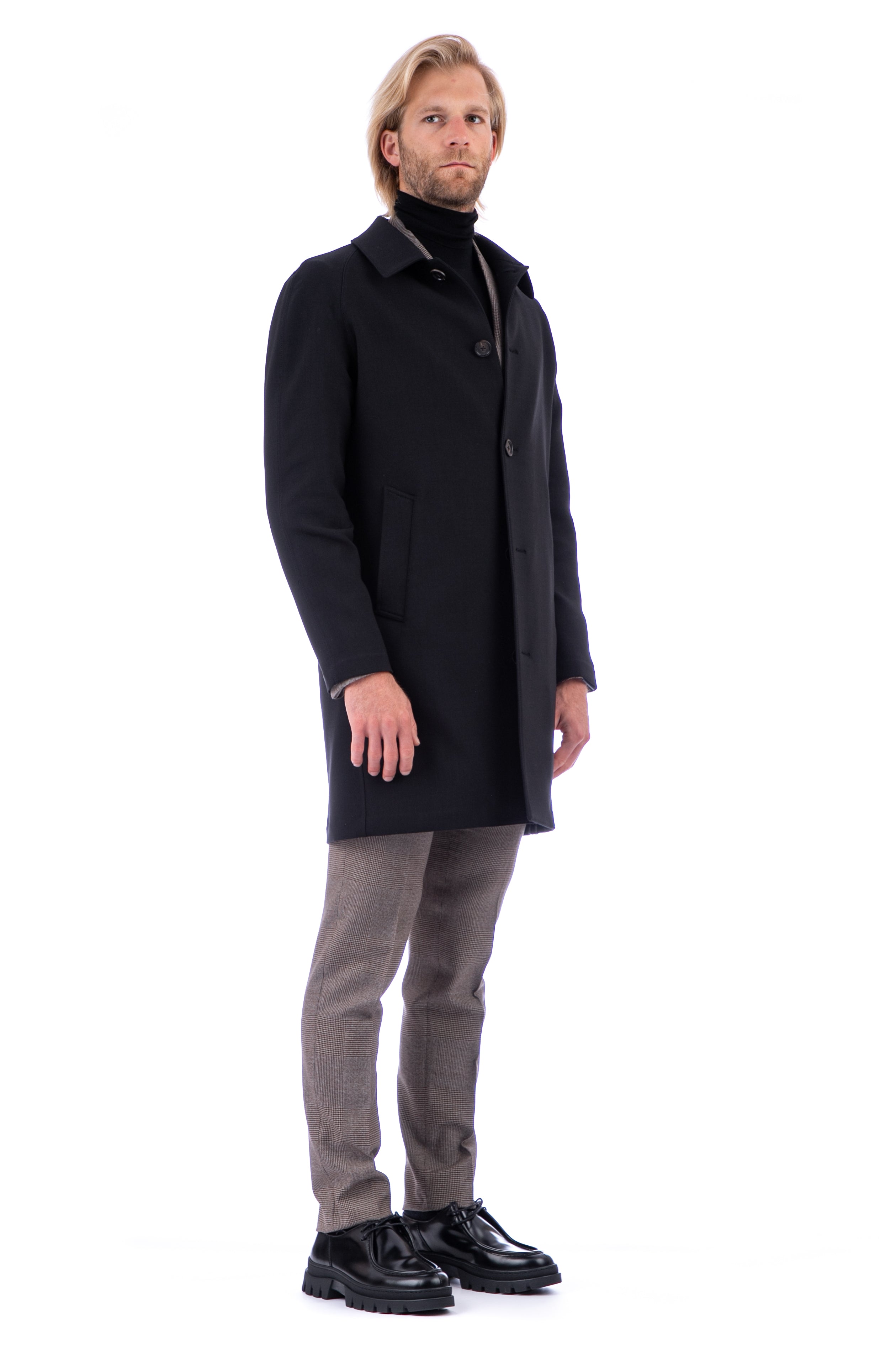 Easywear coat in bi-stretch technical wool