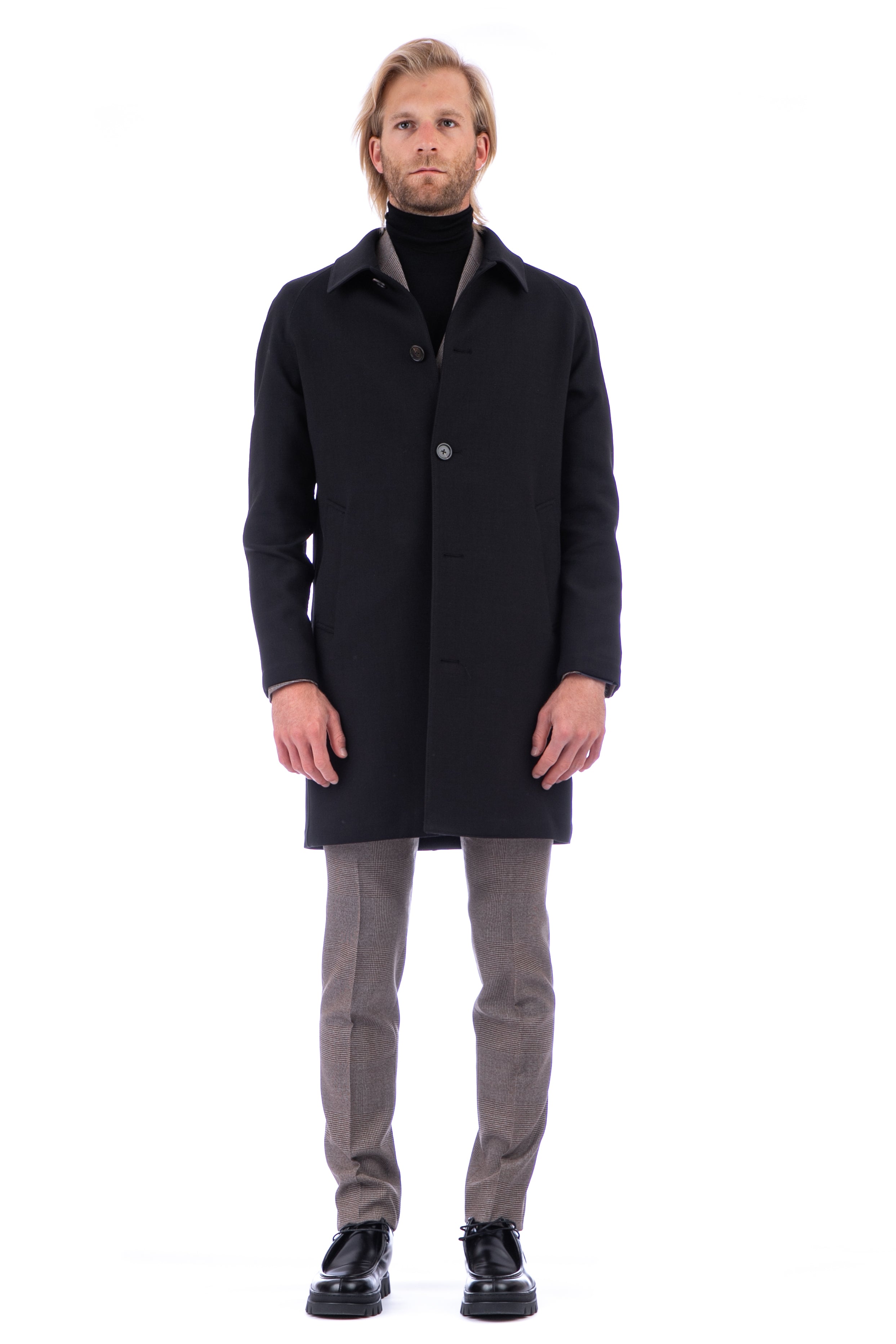 Easywear coat in bi-stretch technical wool