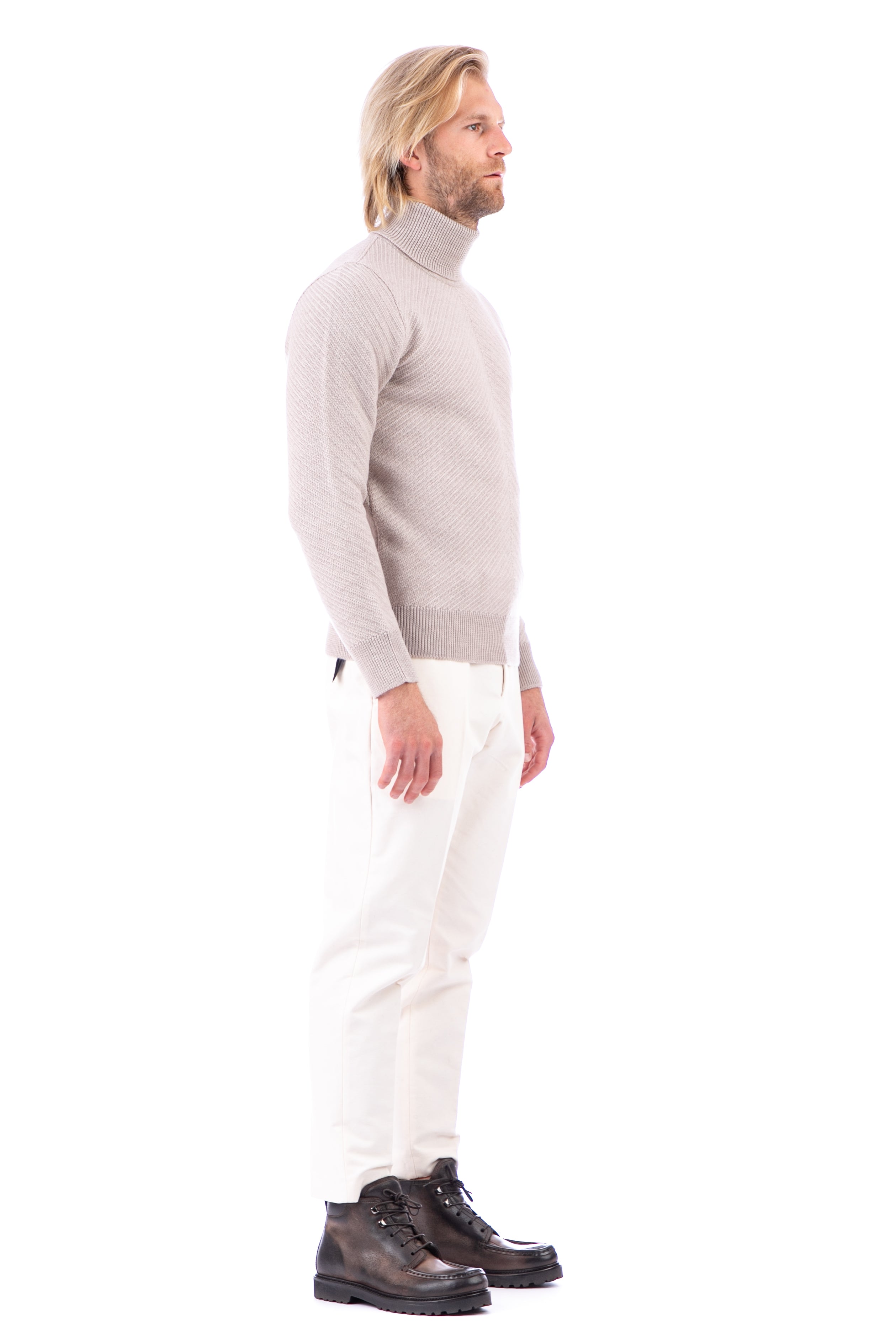 Lardini Maglia dolcevita in lana diagonale IRLMML272 IR59005 120 