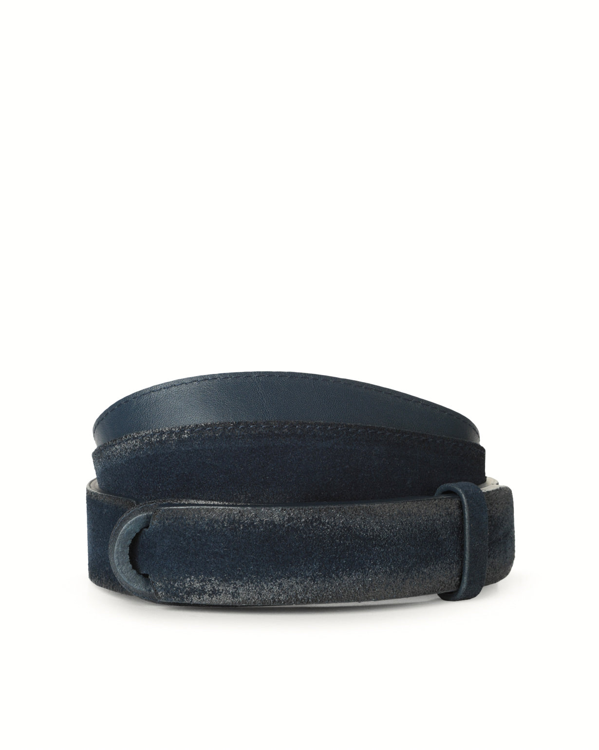 Belt without buckle in suede