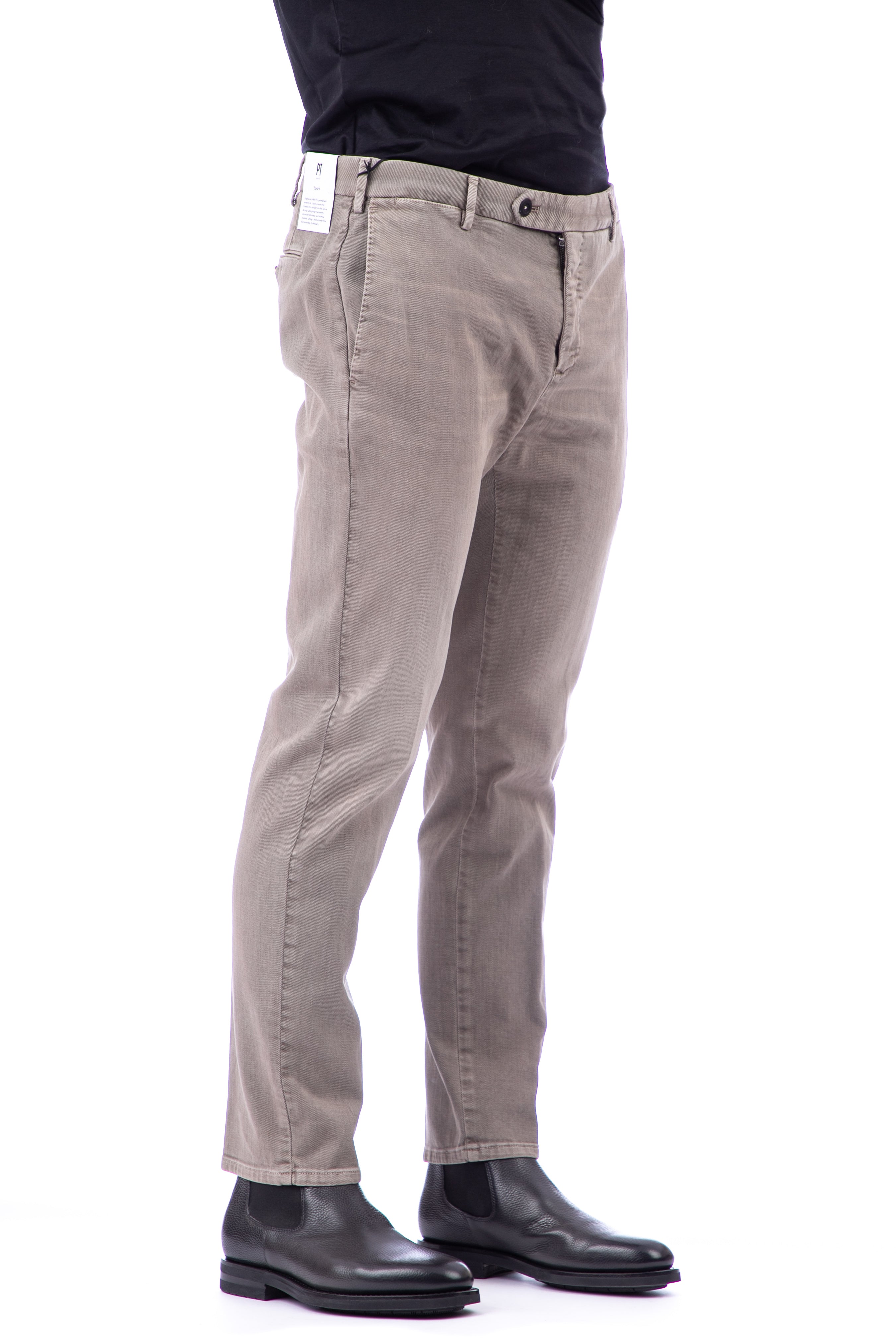 Club fit vintage effect cotton drill trousers