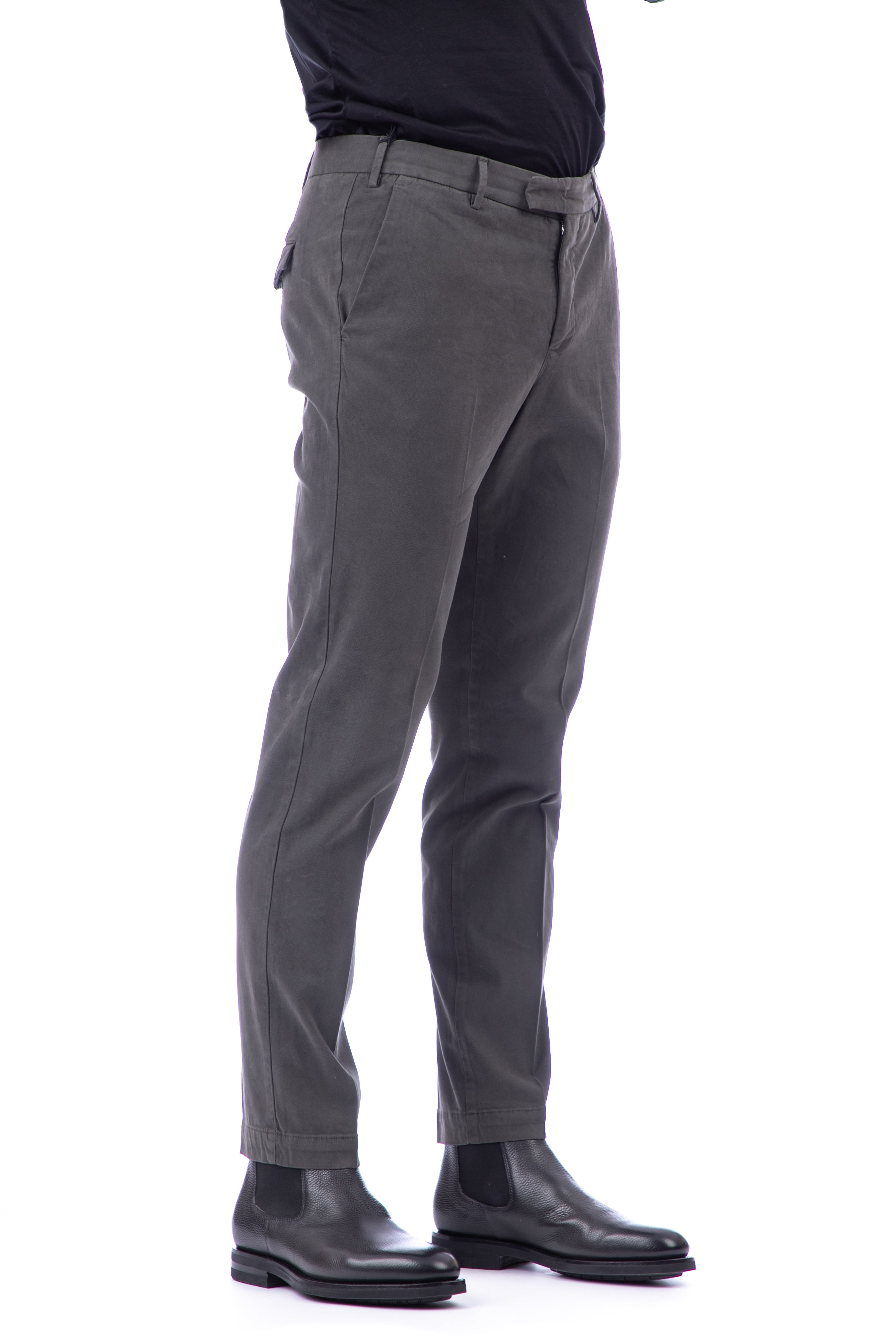 Pantalone in stretch twill di cotone master fit<BR/>