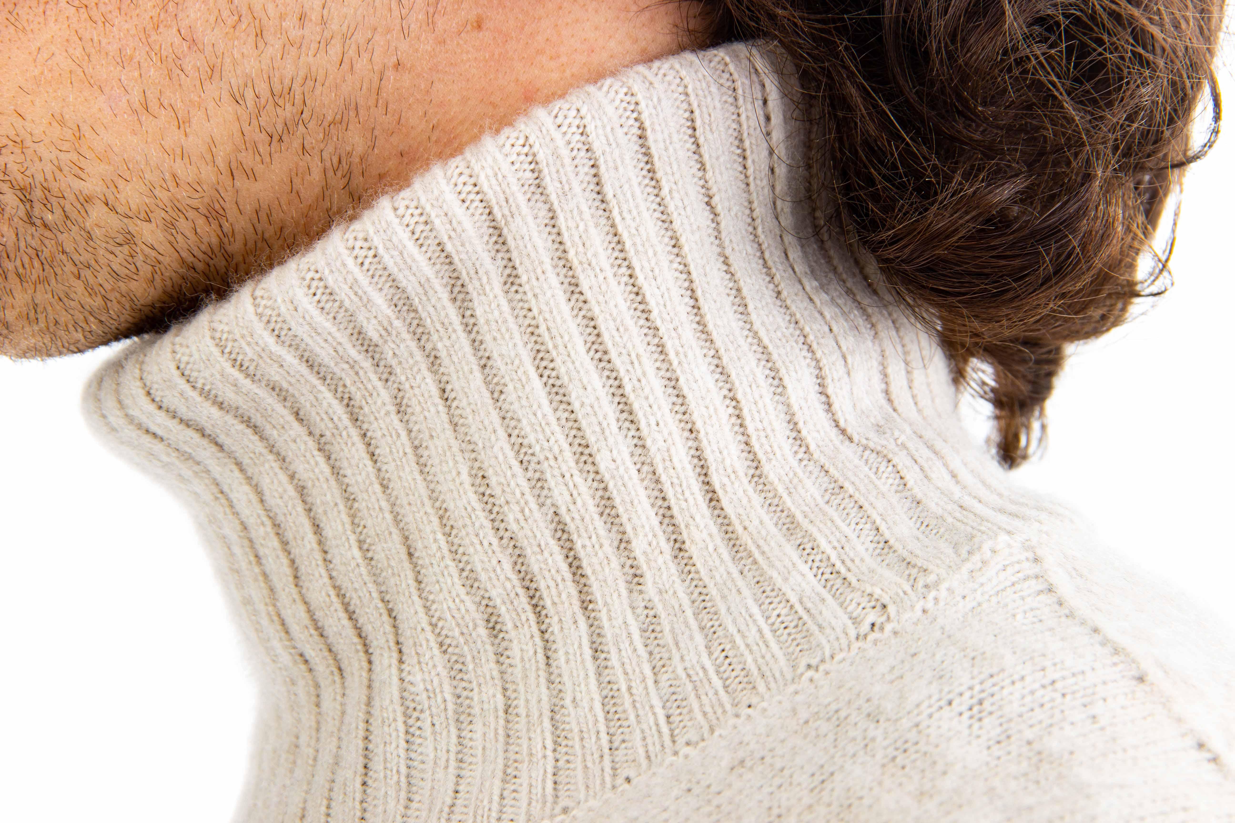 Brushed wool turtleneck sweater