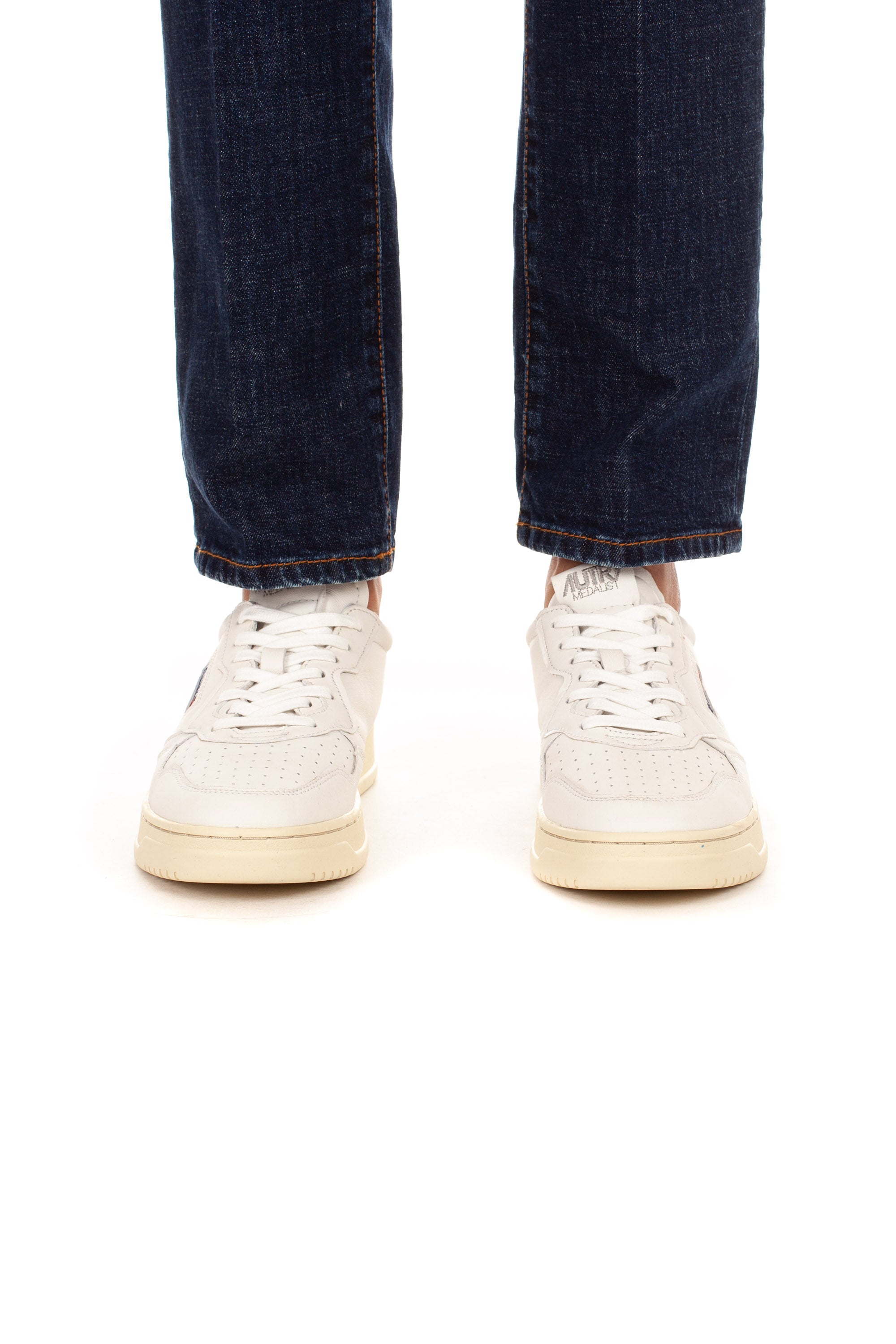 Medalist goatskin sneaker