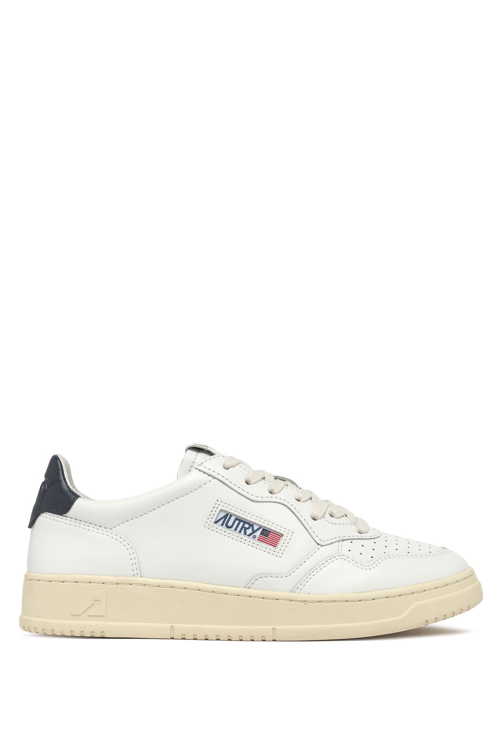 Autry Sneaker Medalist in pelle talloncino blu AULM - LL12 WHT/SPACE 