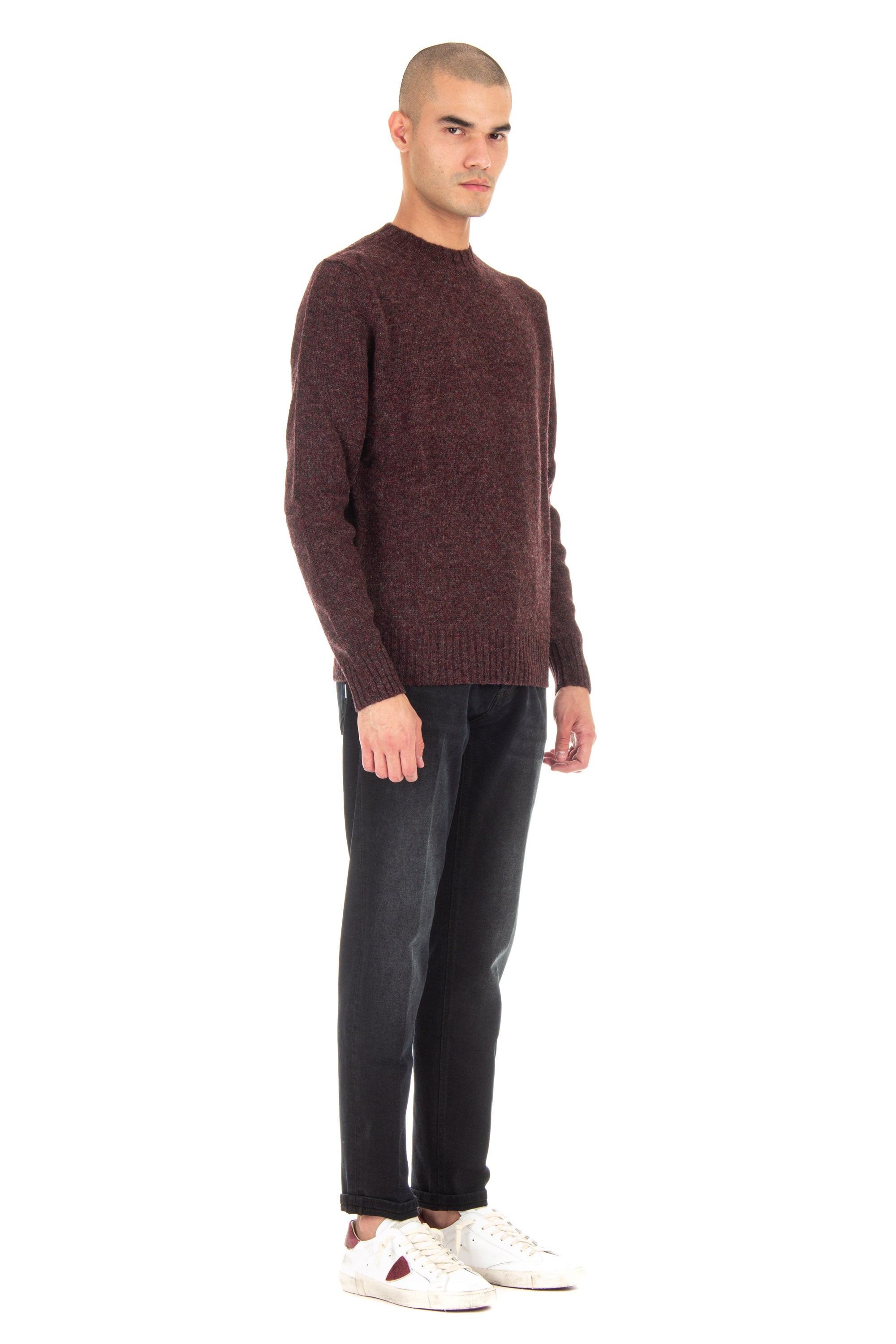 Shetland crew neck sweater