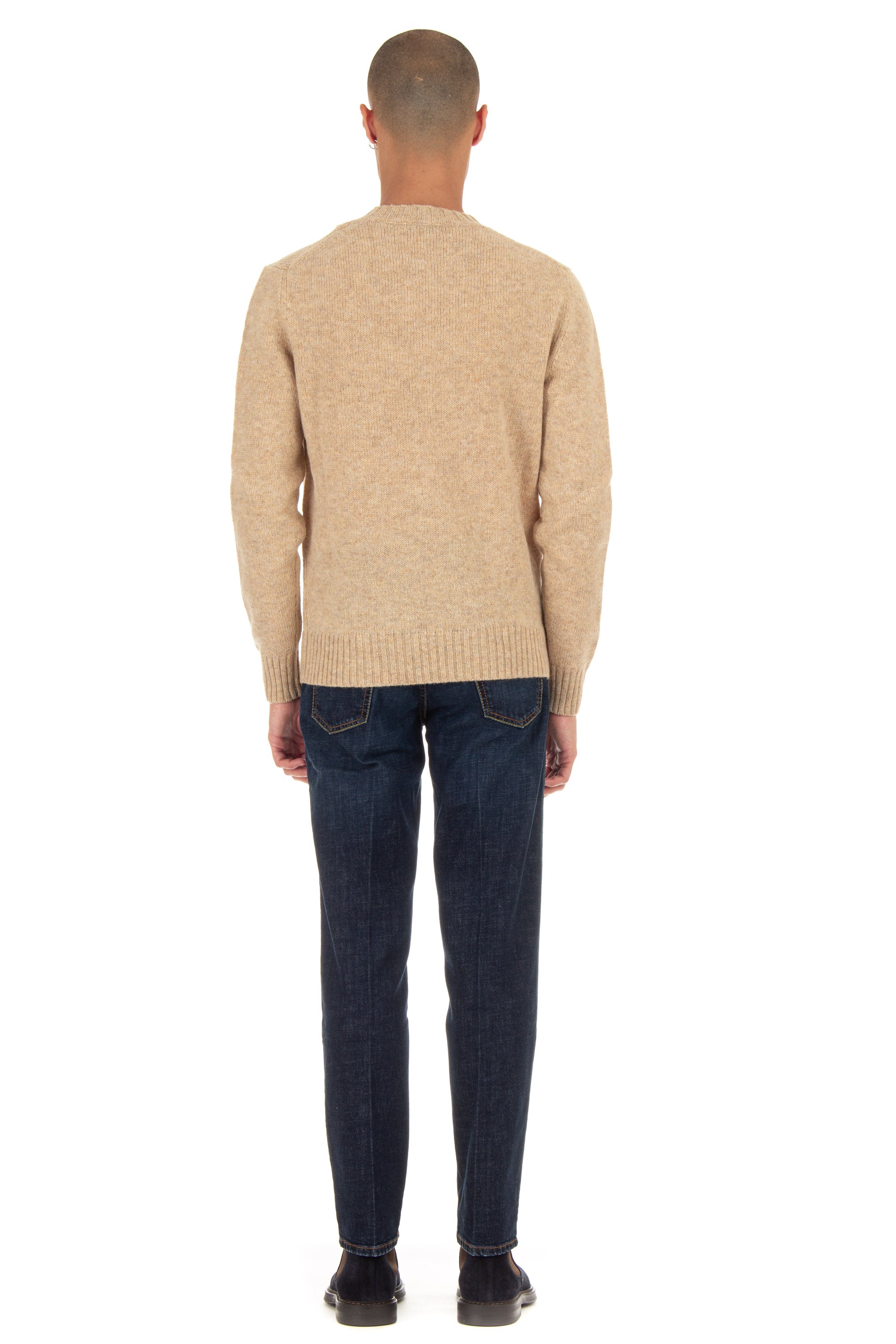 Shetland crew neck sweater