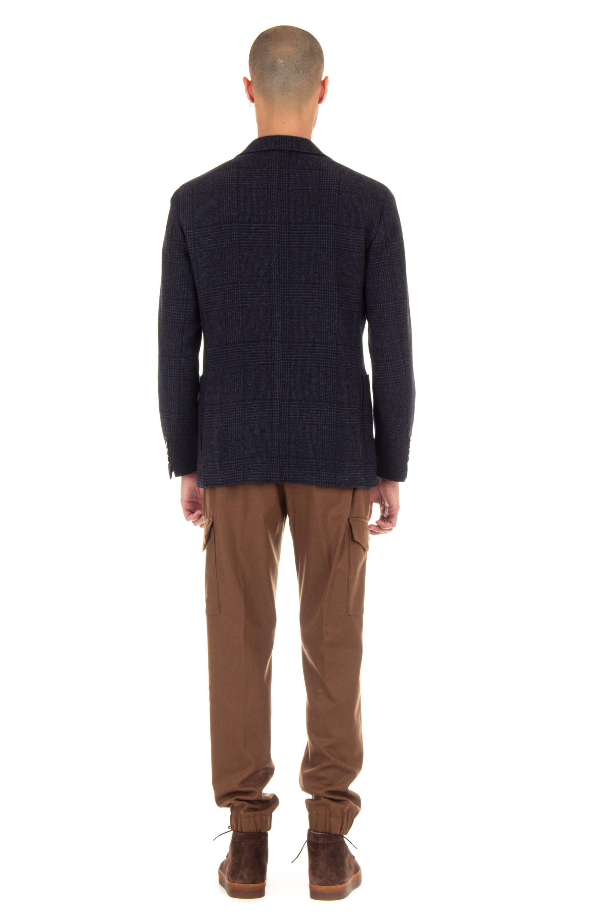 Prince of Wales wool-cashmere jacket