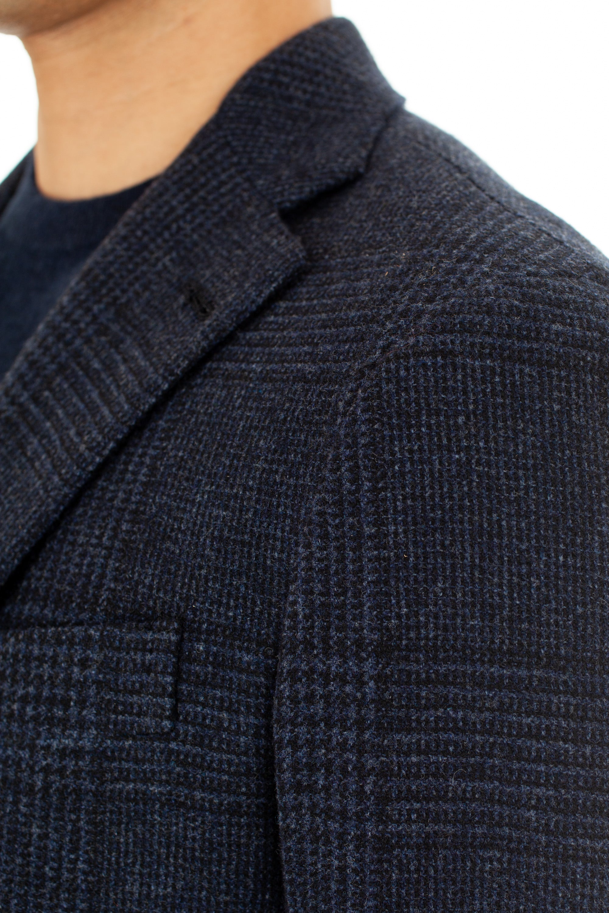 Prince of Wales wool-cashmere jacket