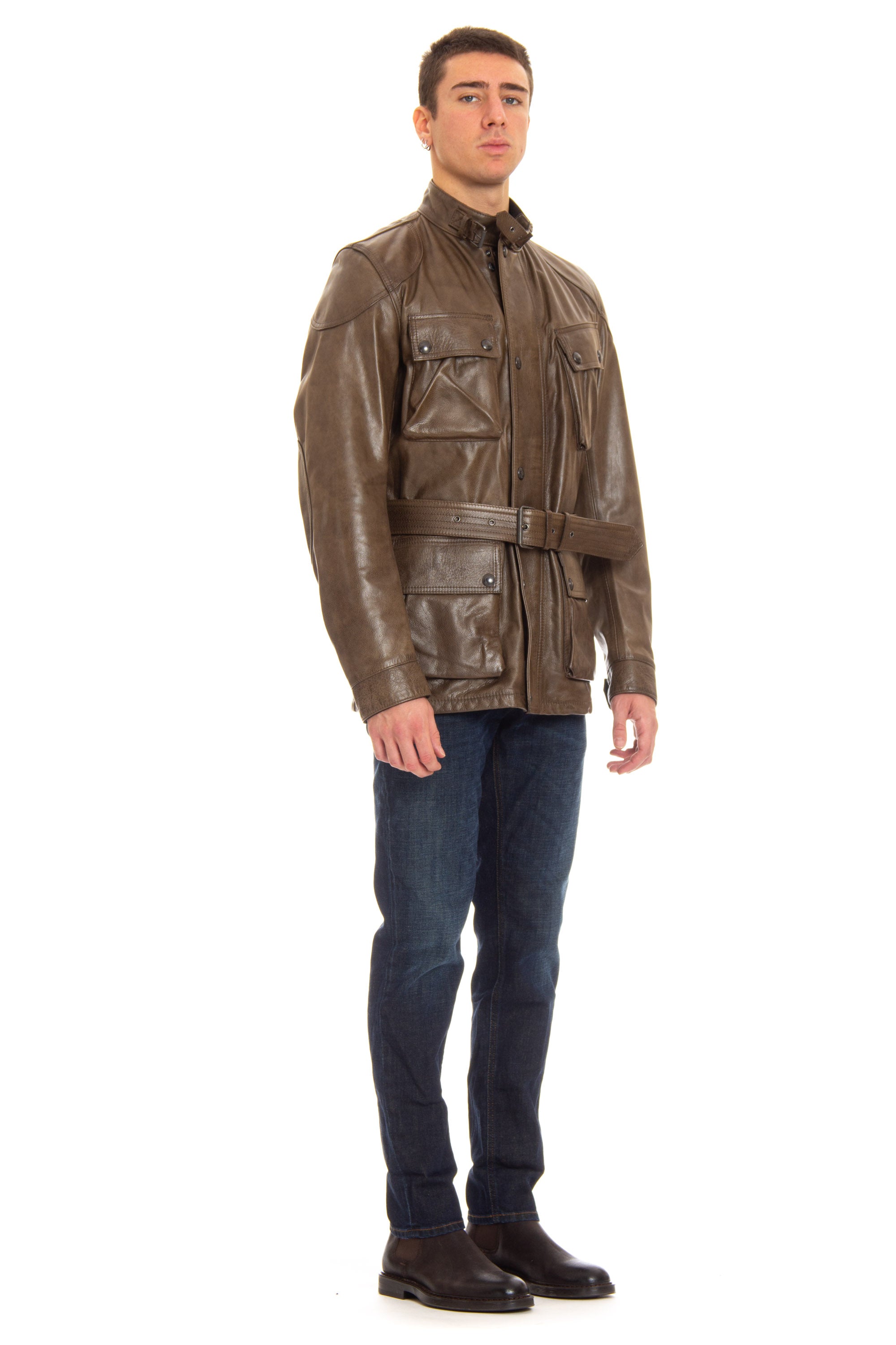 Trialmaster Panther field jacket in leather