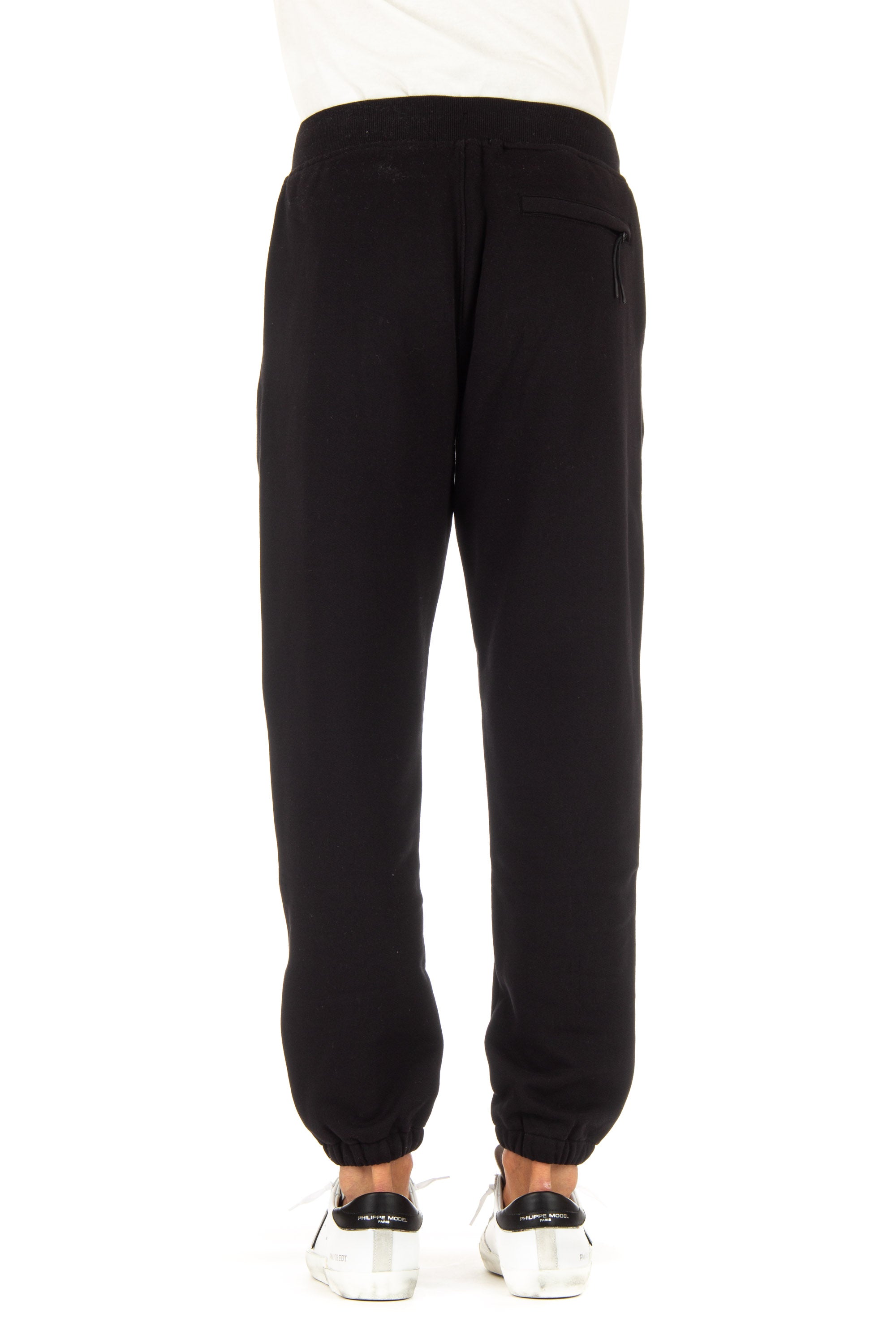 Pantalone felpa jogger in cotone diagonale