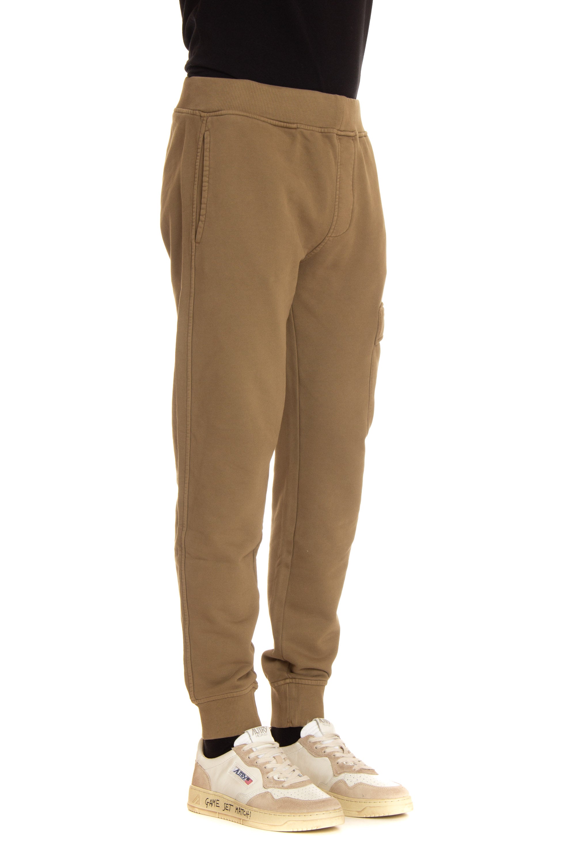 Pantalone felpa cargo in cotone