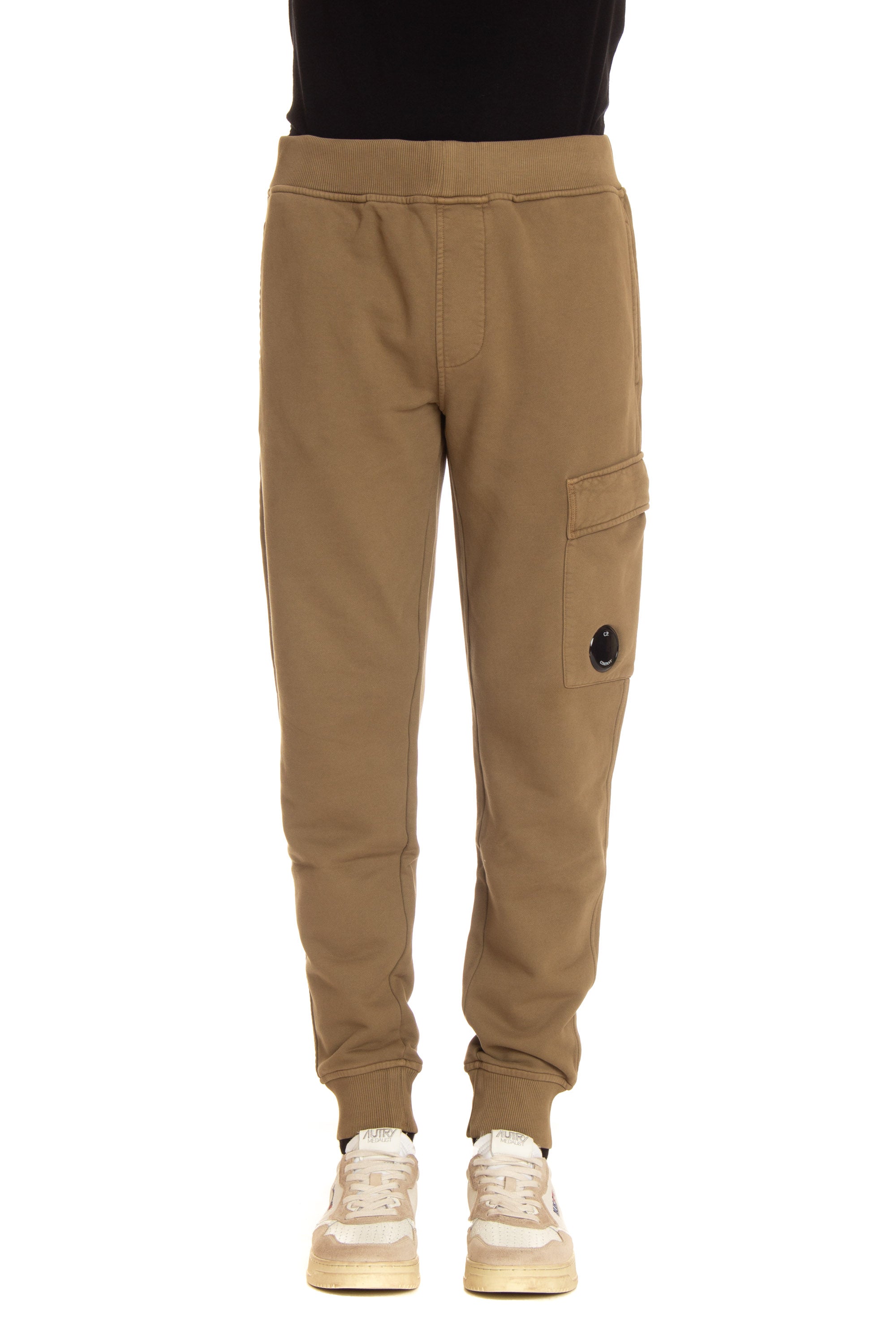 Pantalone felpa cargo in cotone