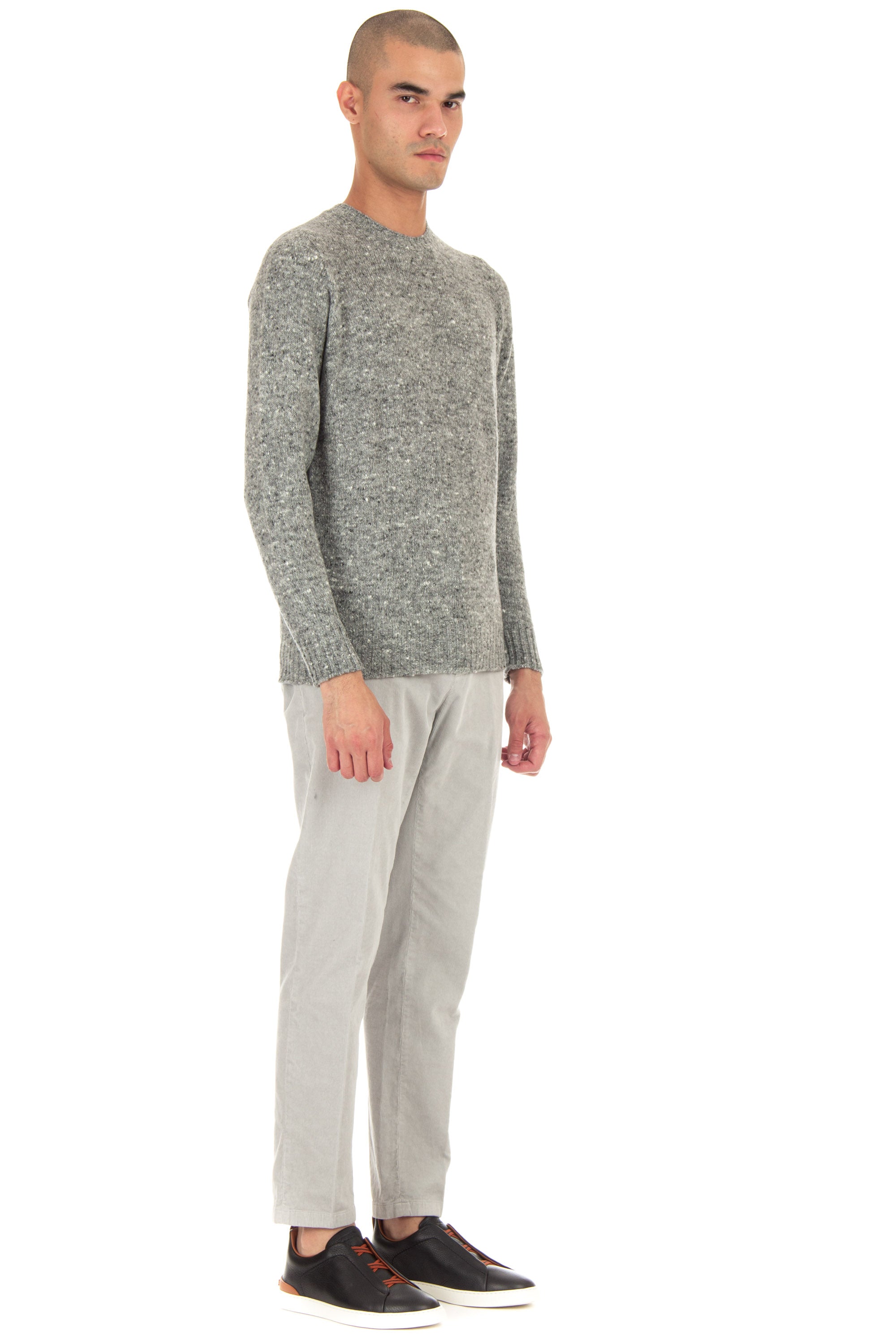 Knickerbocker wool crewneck sweater in wool-cashmere