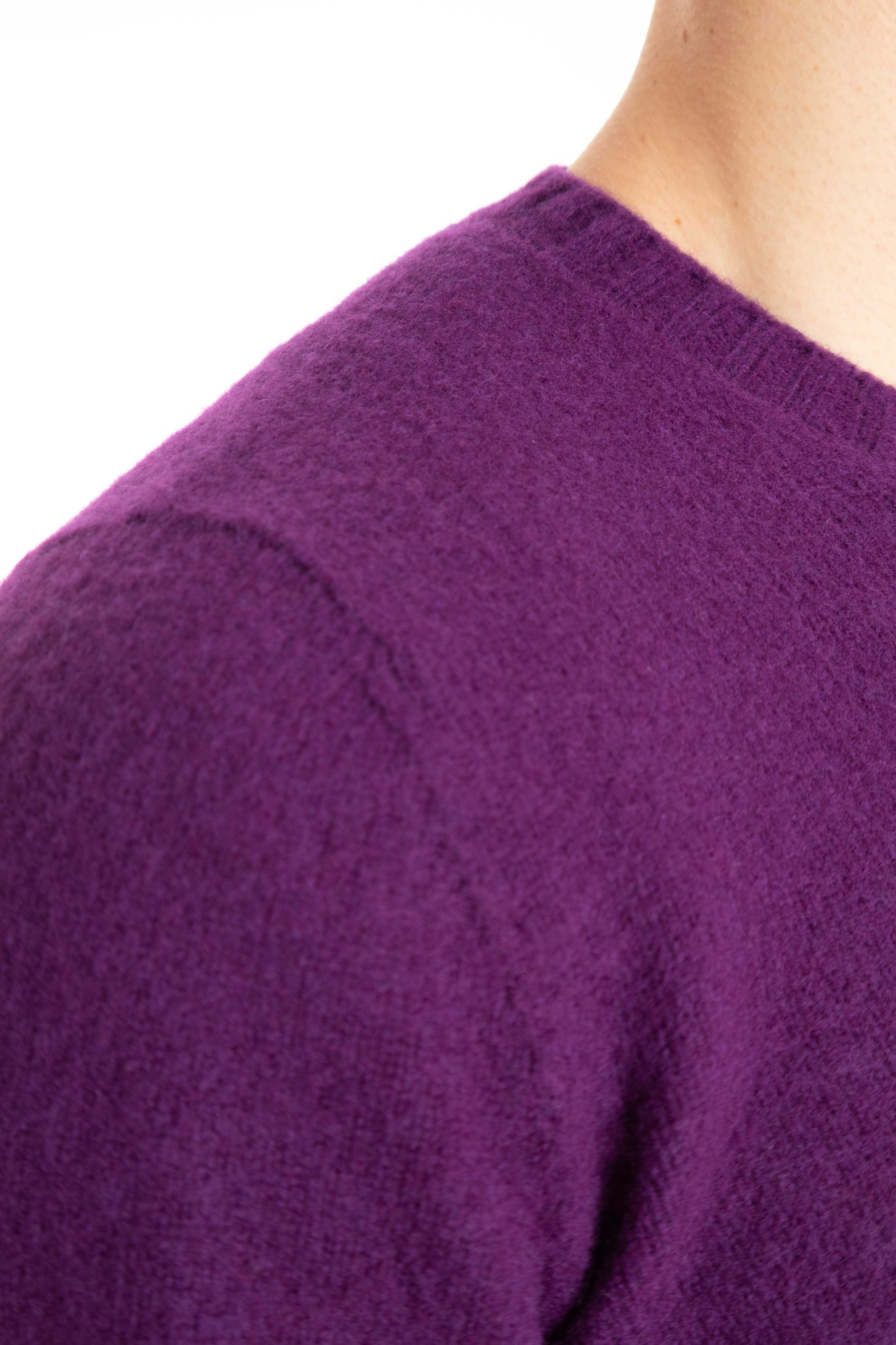 Crew-neck sweater in brushed wool