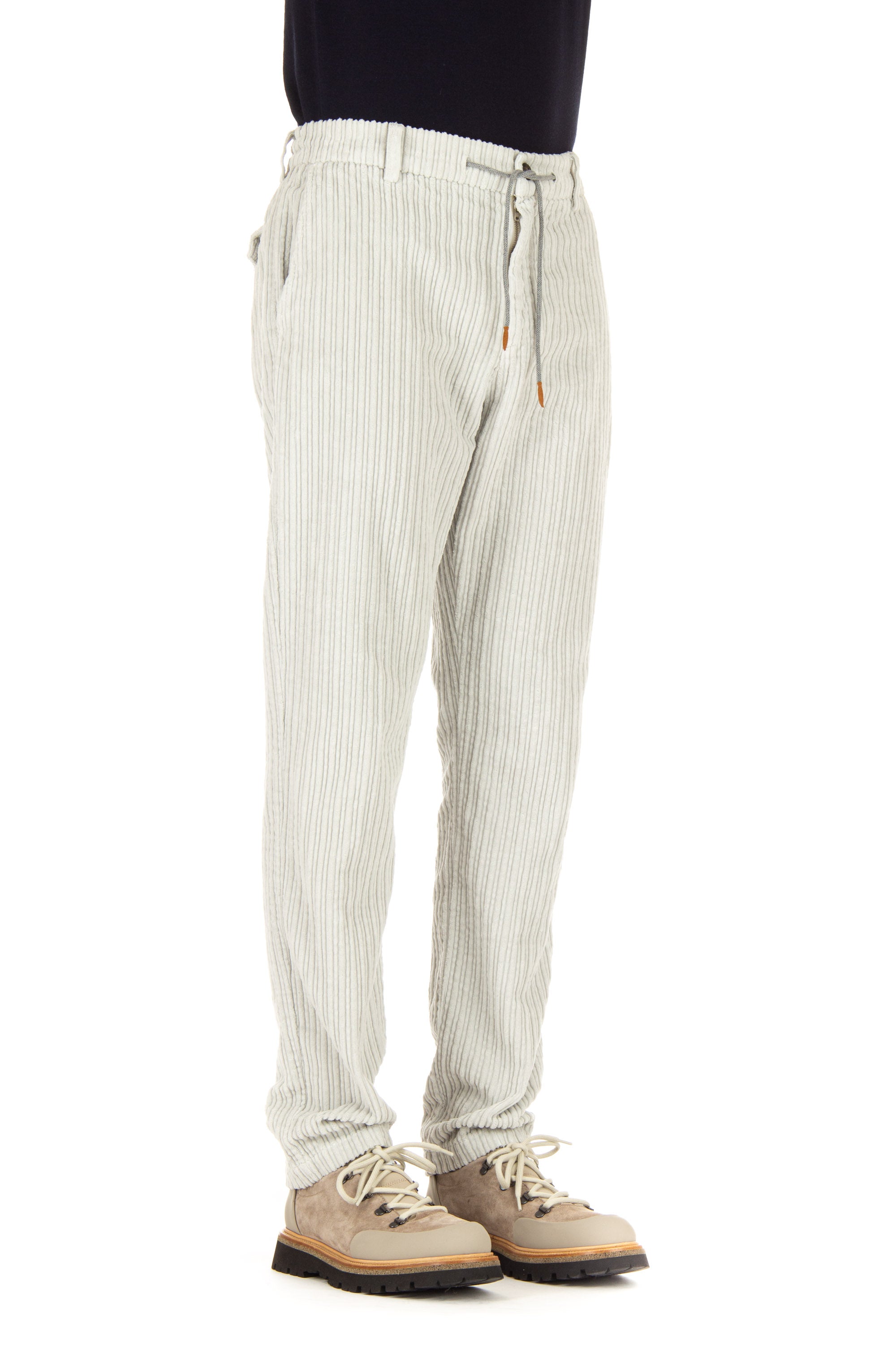 Pantalone jogger in velluto costa roccia