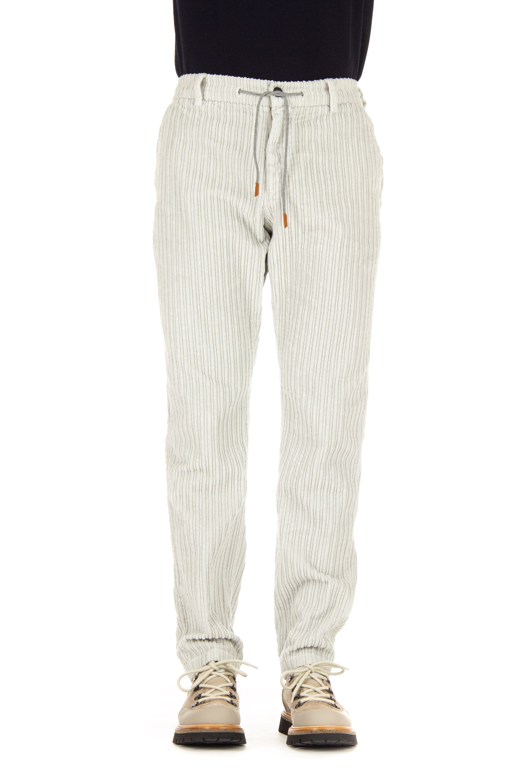 Pantalone jogger in velluto costa roccia