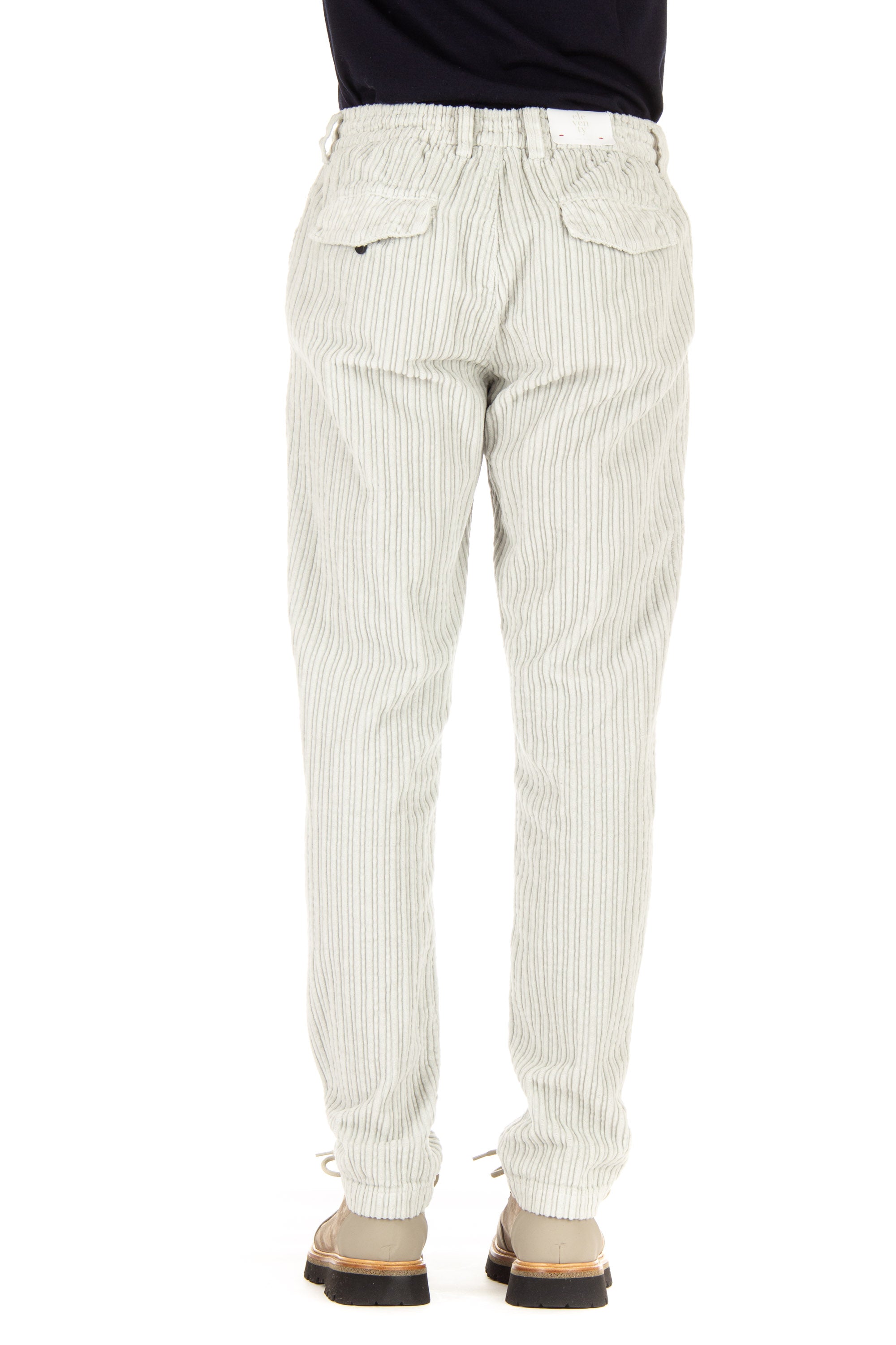 Pantalone jogger in velluto costa roccia