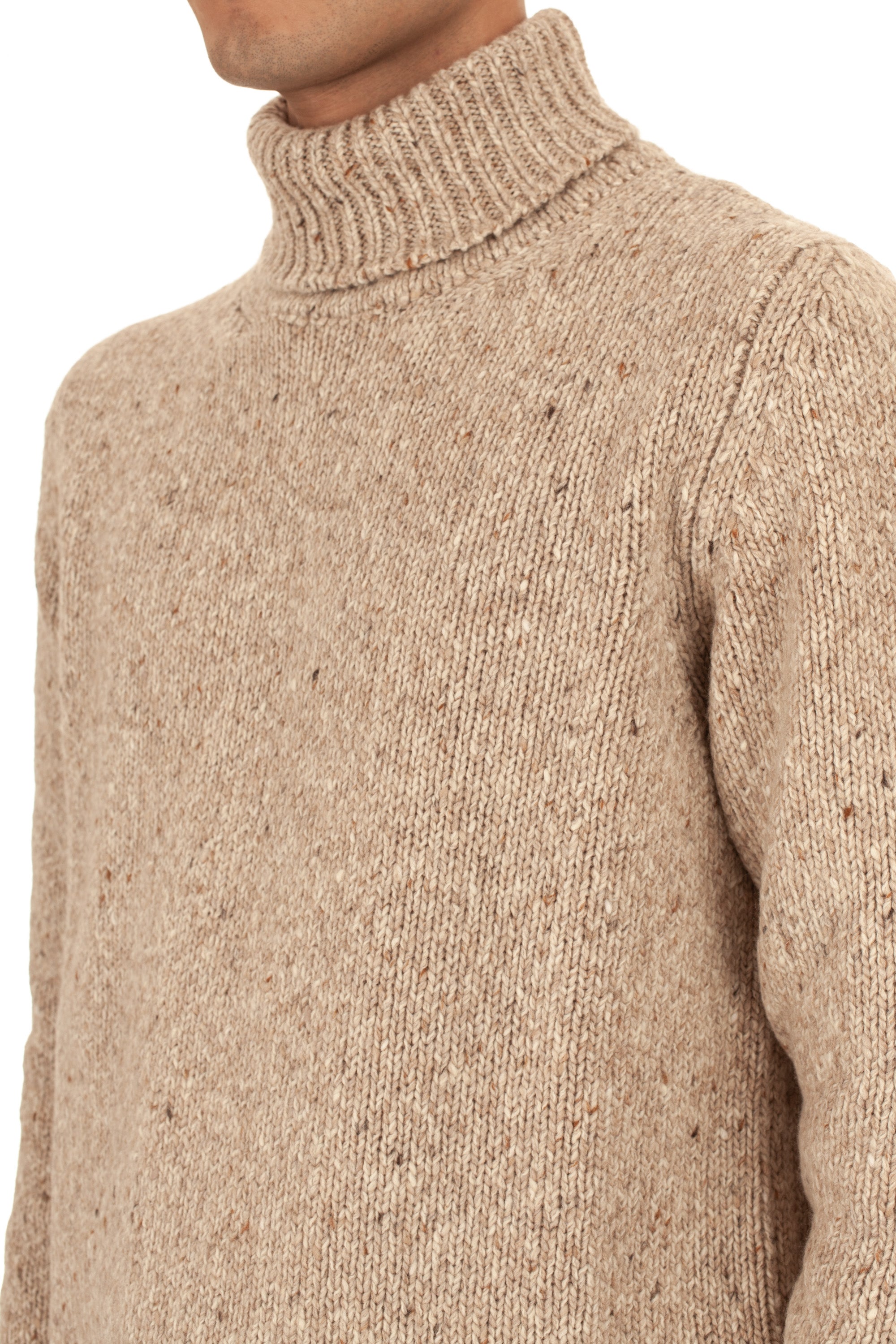 Mouline' wool-cashmere turtleneck