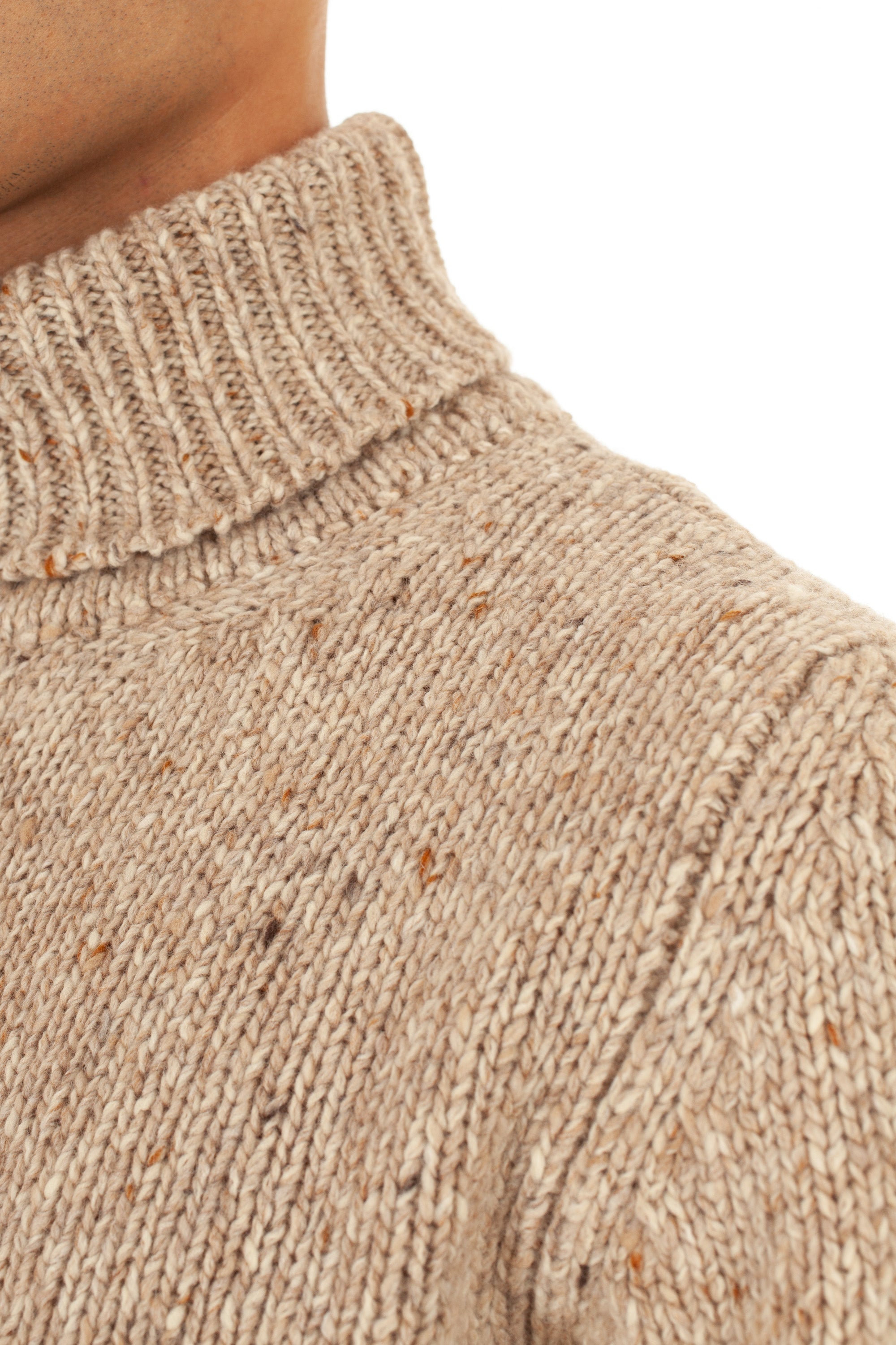 Mouline' wool-cashmere turtleneck