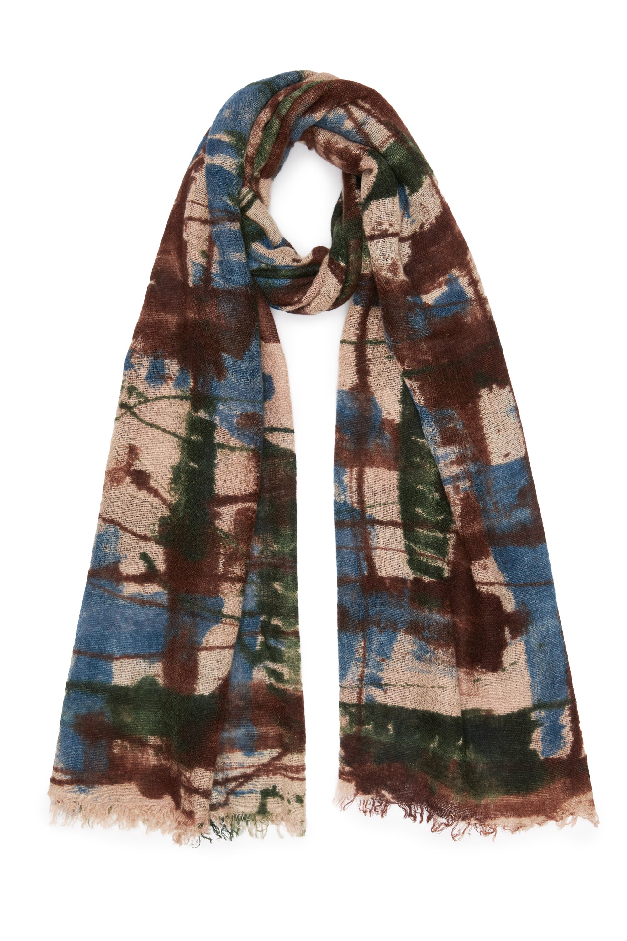 Pollock scarf in wool-silk