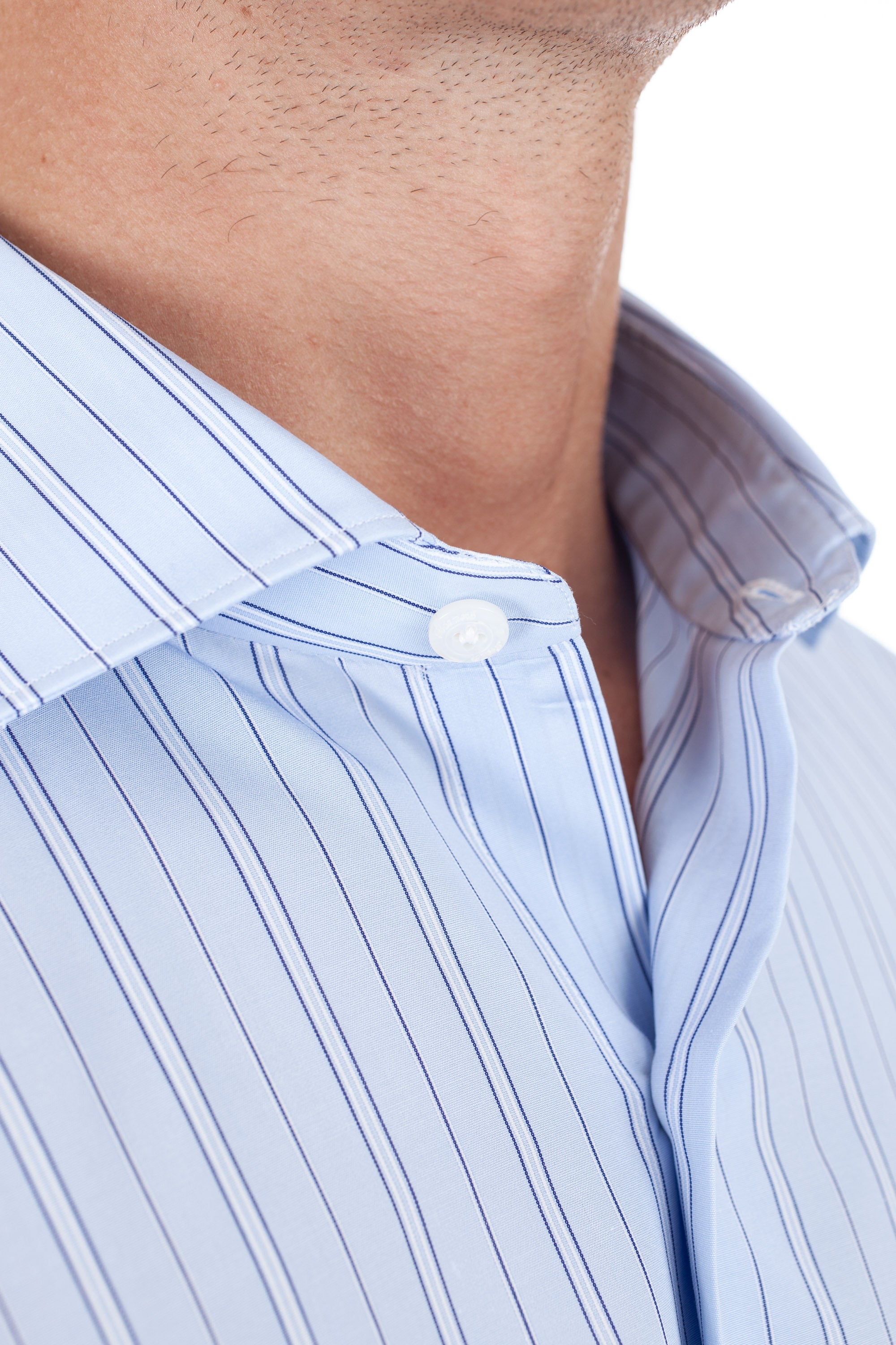 Finamore Camicia sartoriale rigata in popeline linea milano ML-ZNPS-Z 046035 C0533 2 
