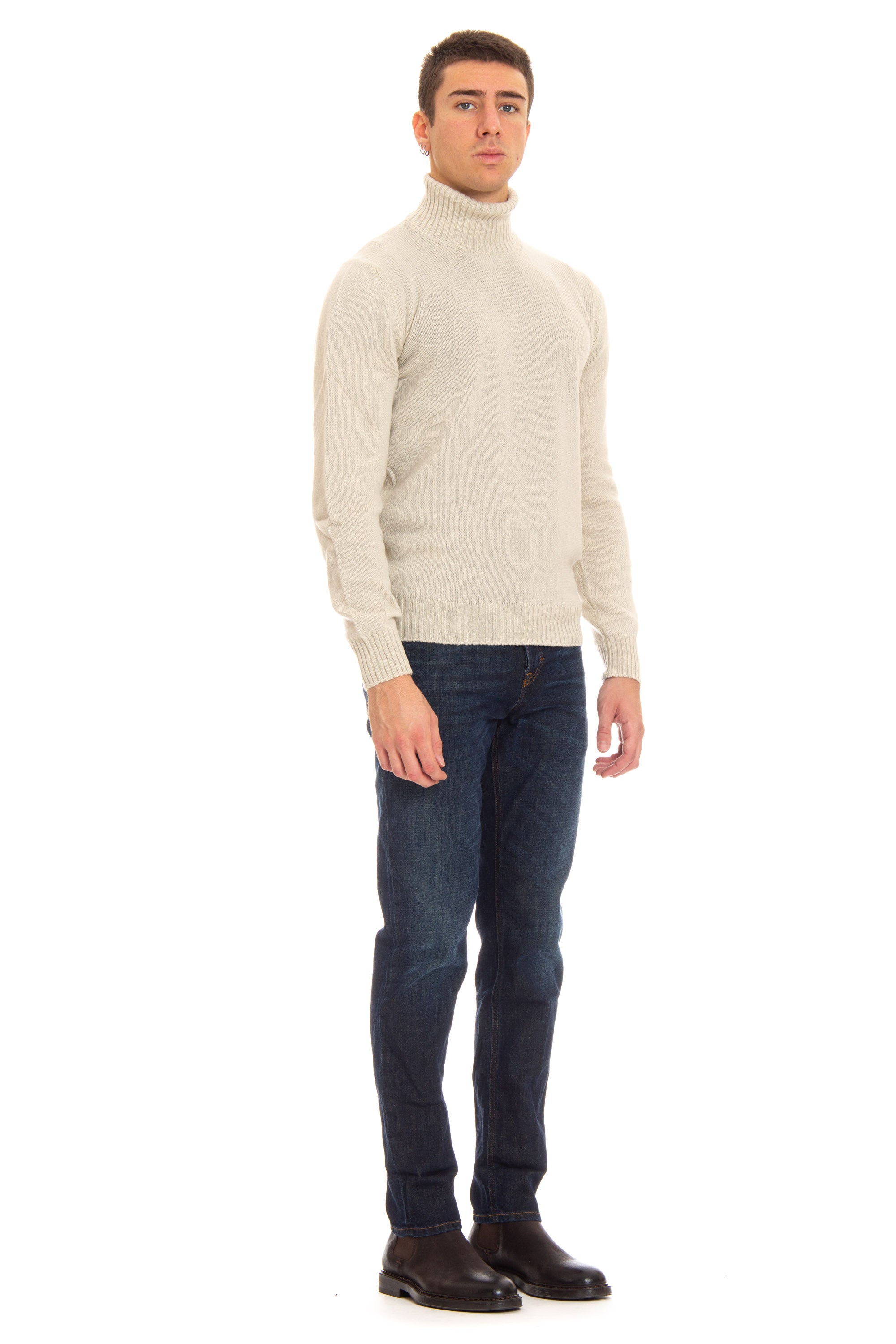 Rollkragenpullover aus Airwool-Schurwolle