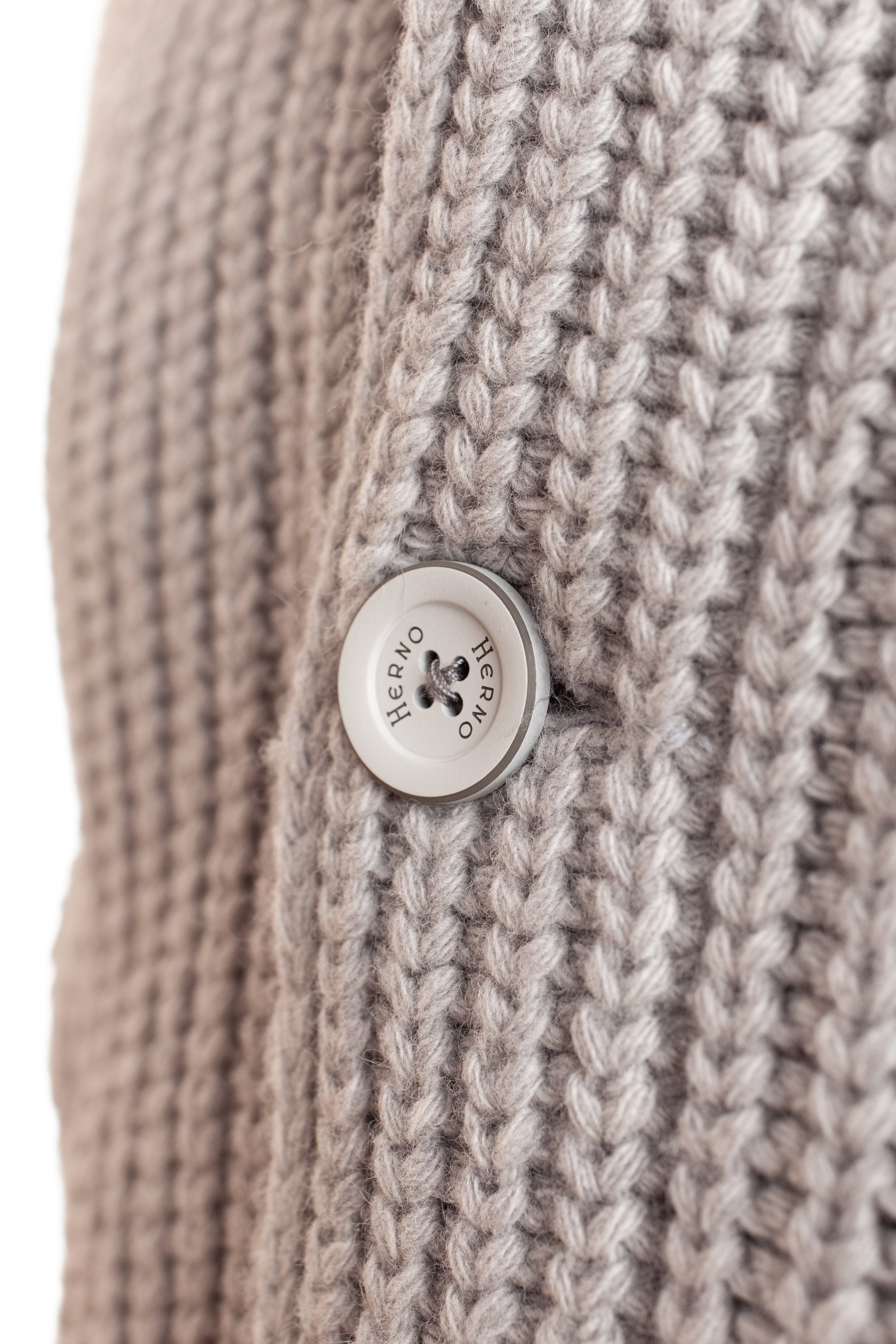 Wool knitted jacket with detachable interior