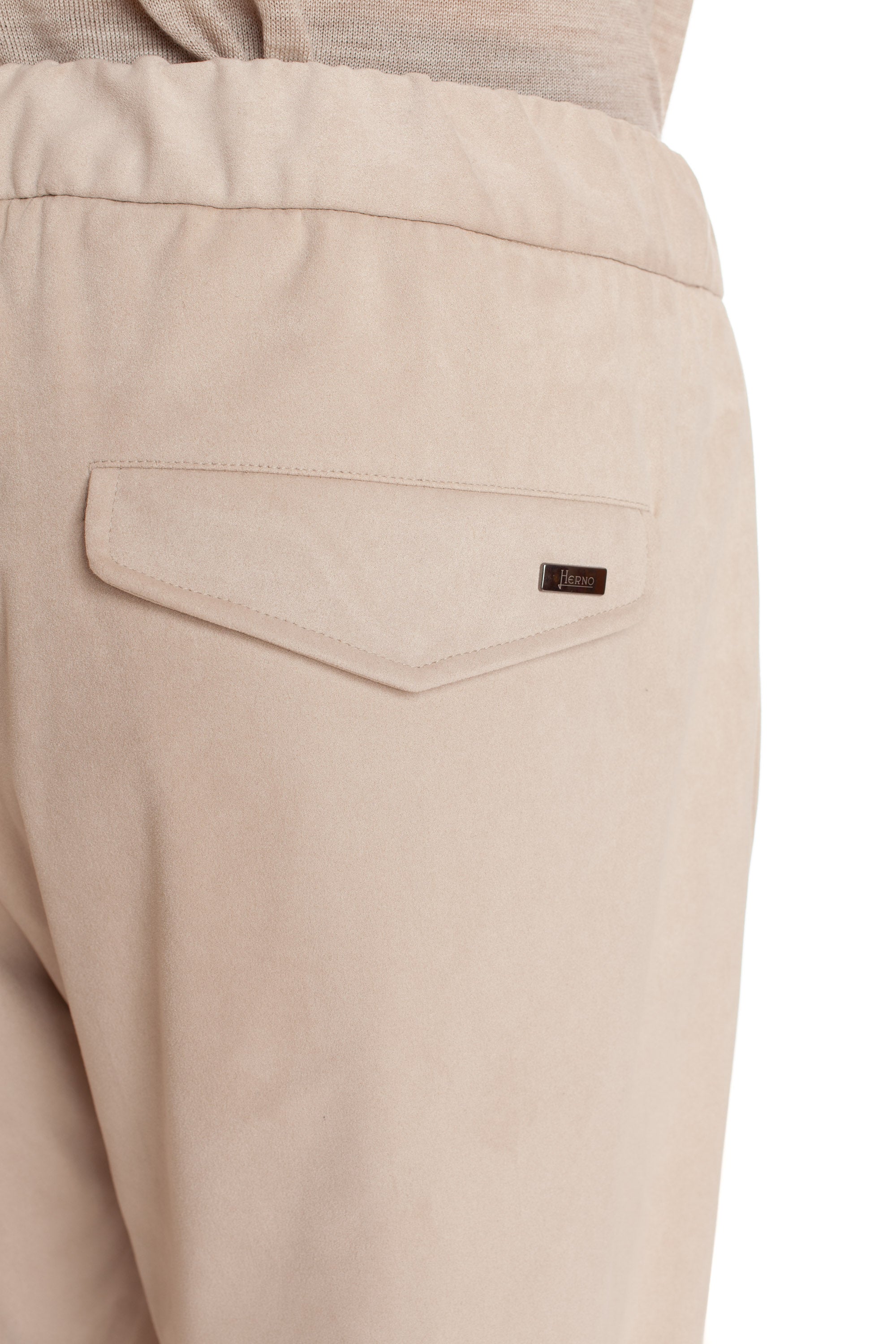 Pantalone cargo in alcantara