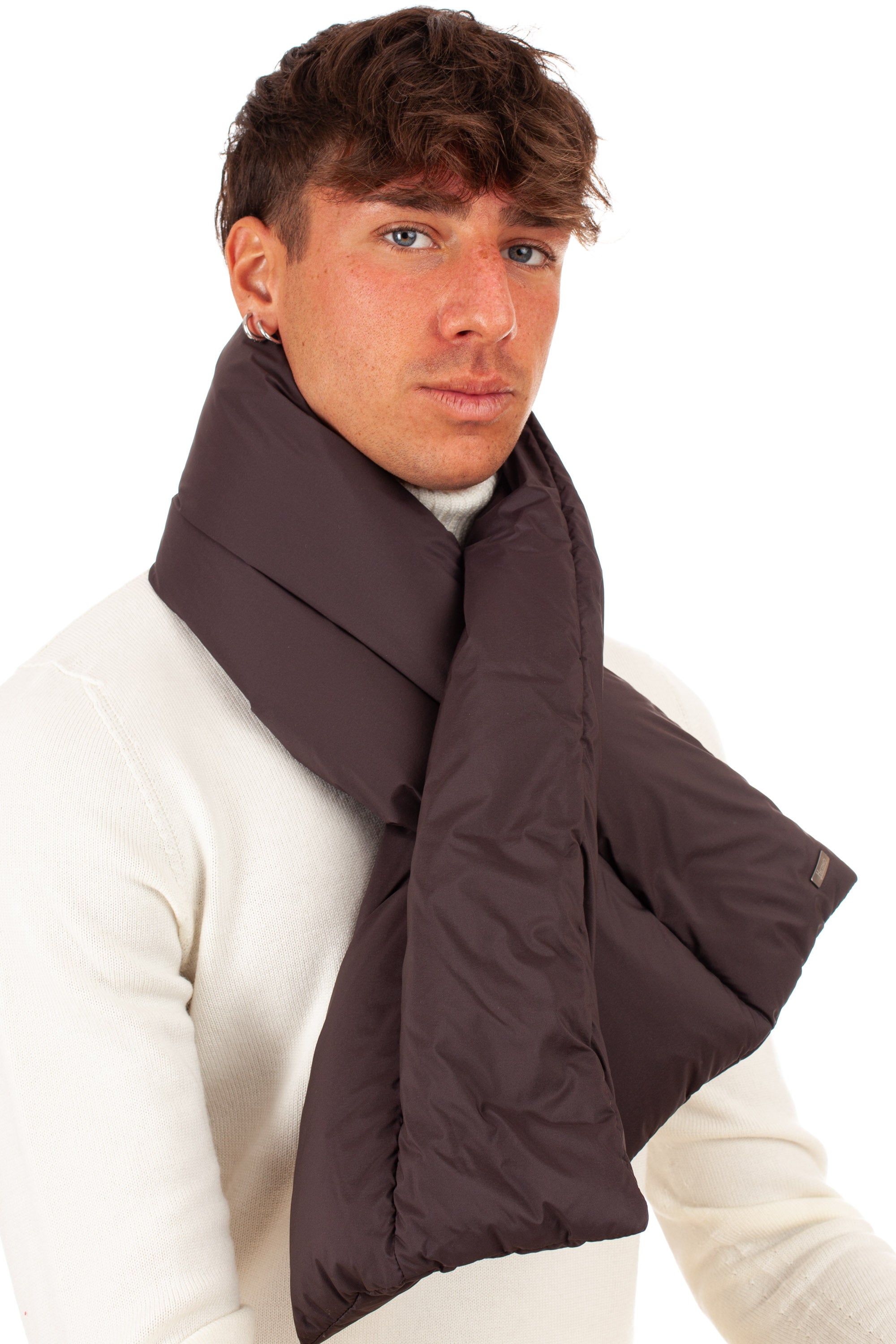 Laminar line down neck warmer