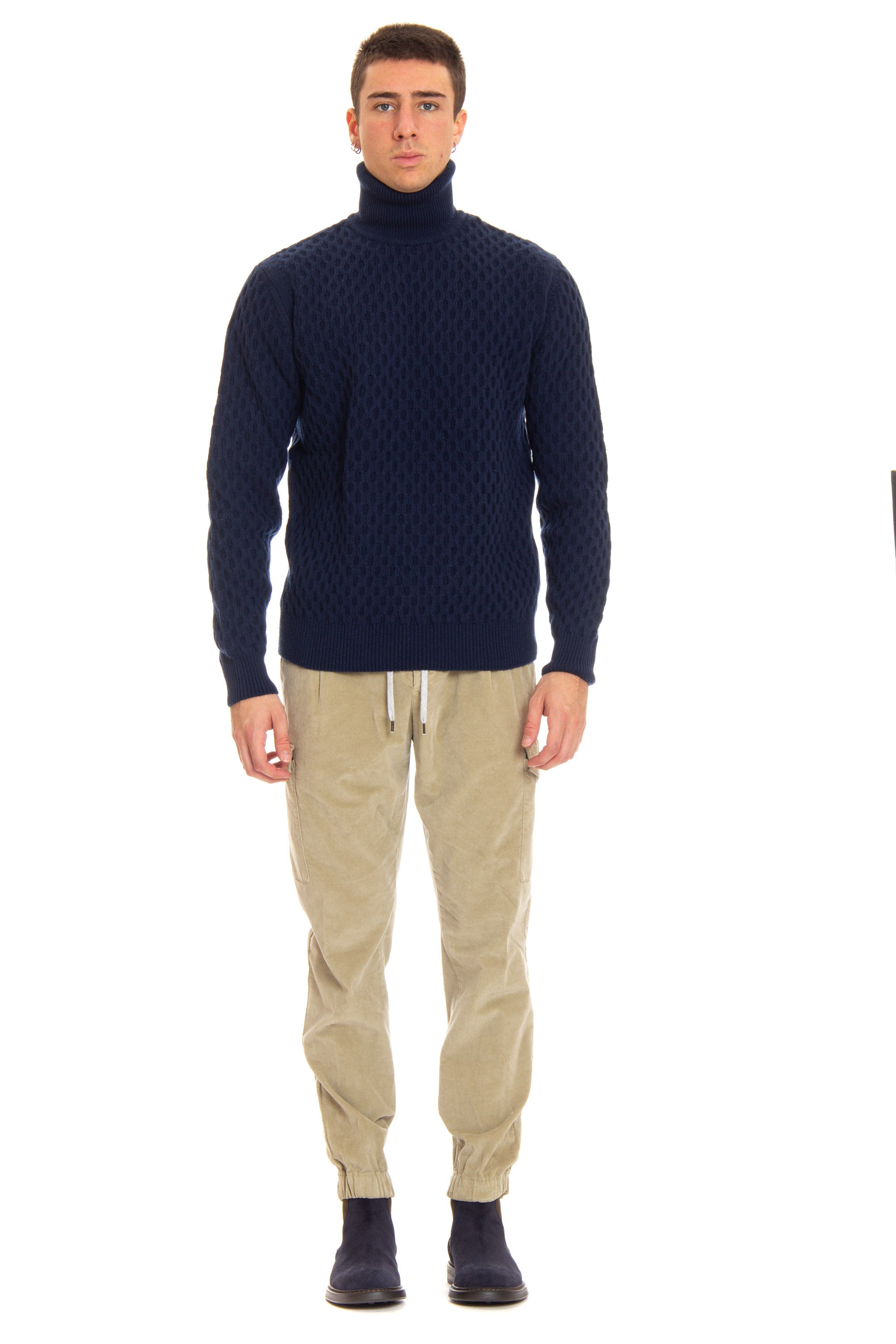 Aran wool turtleneck