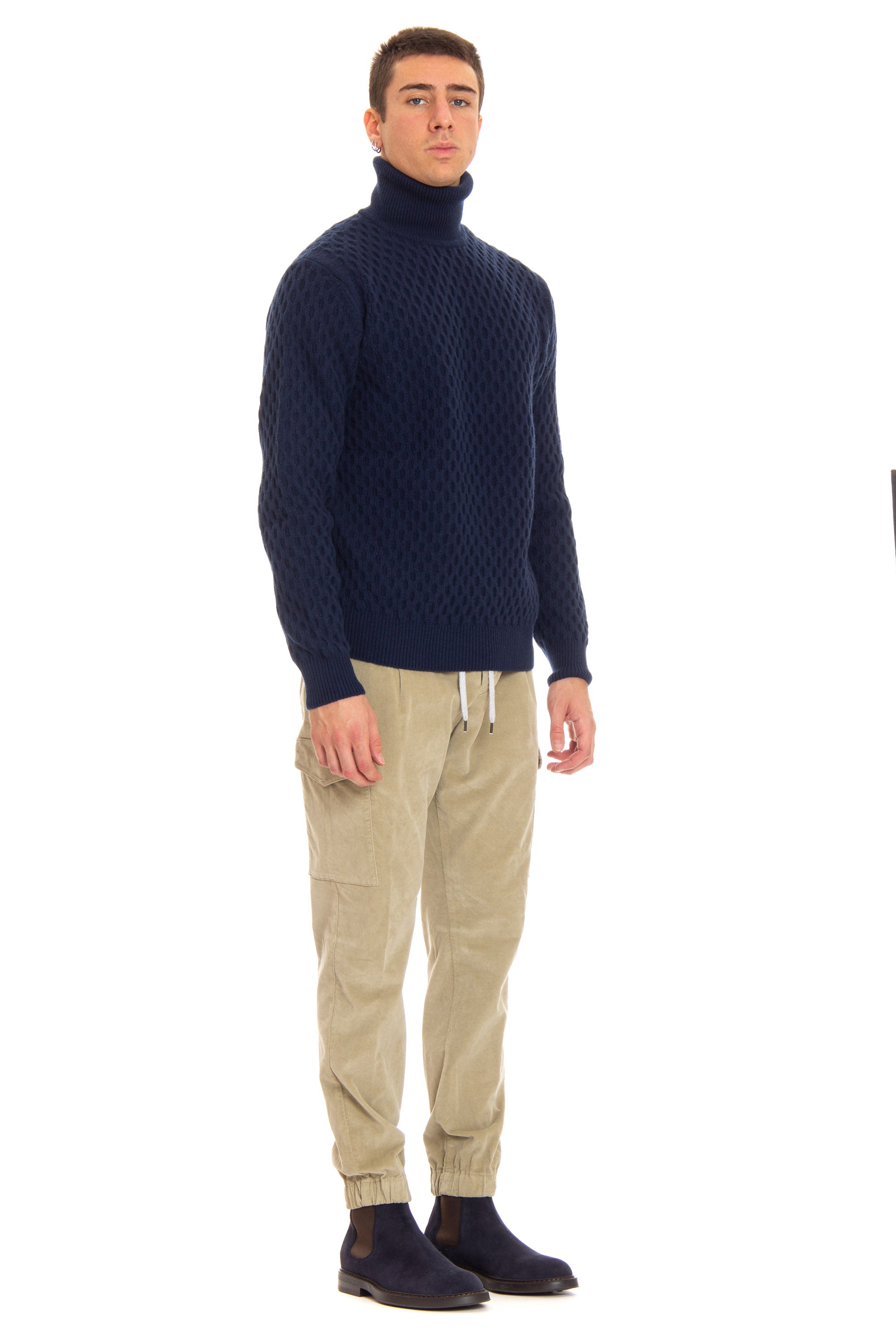 Aran wool turtleneck