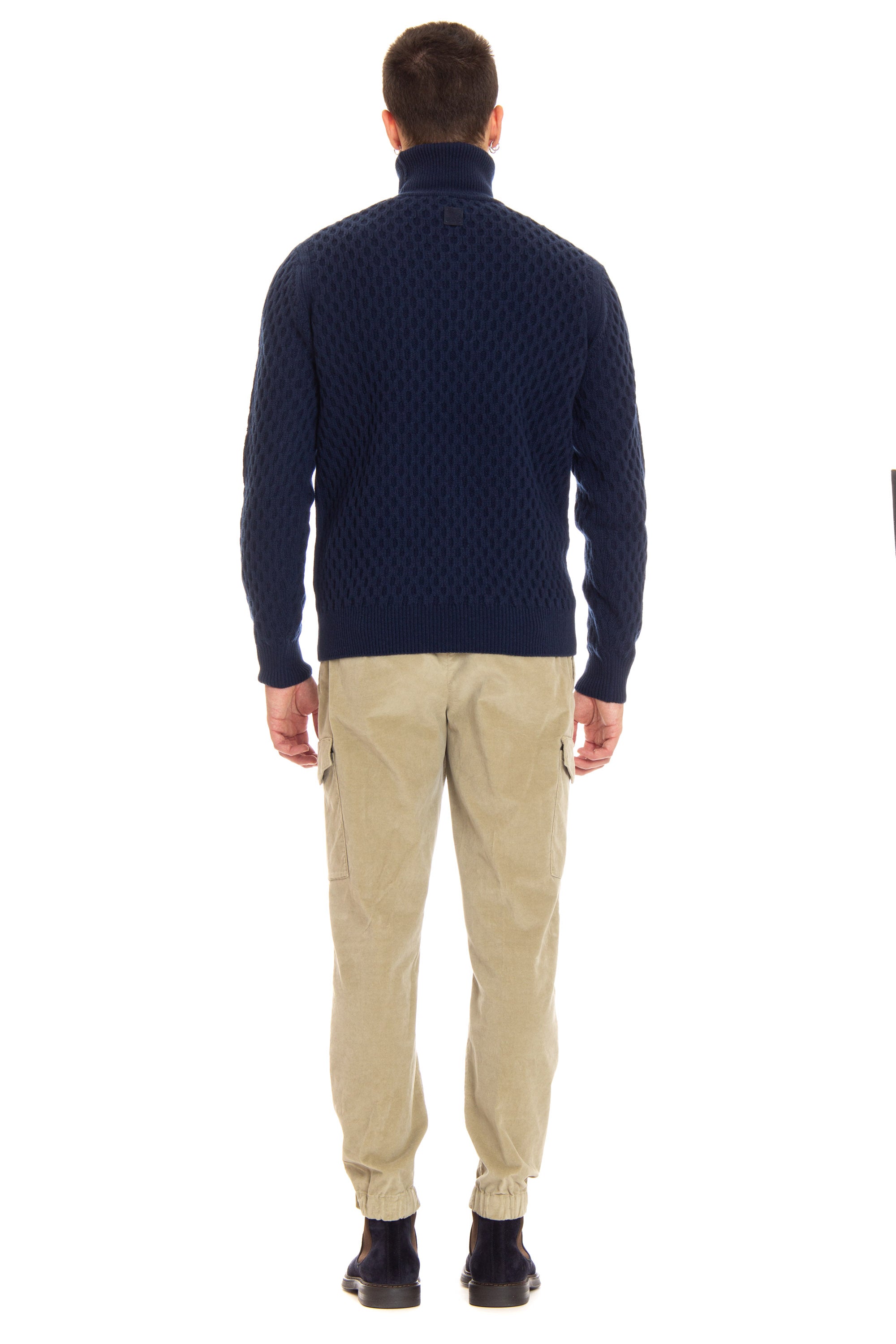 Aran wool turtleneck