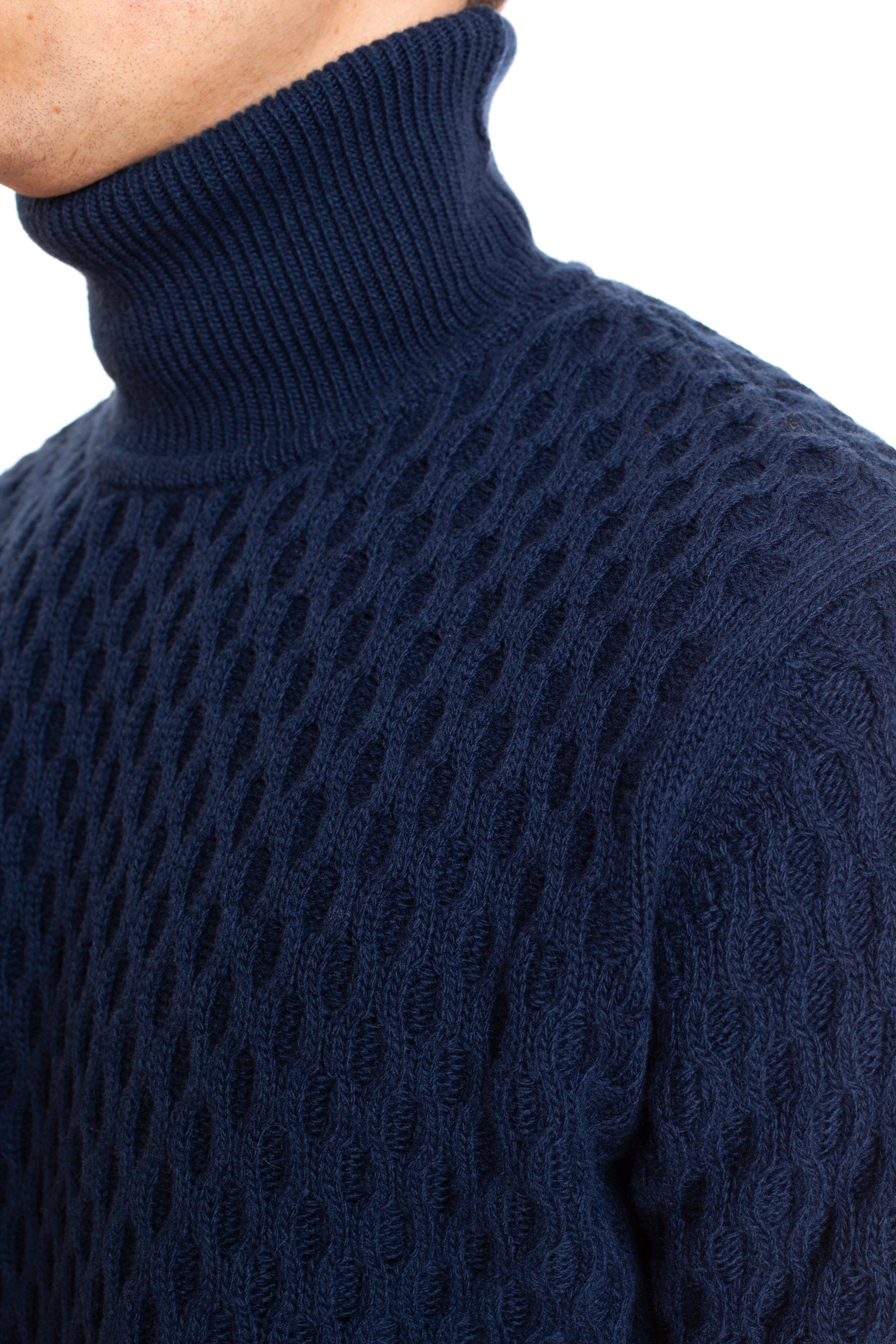 Aran wool turtleneck