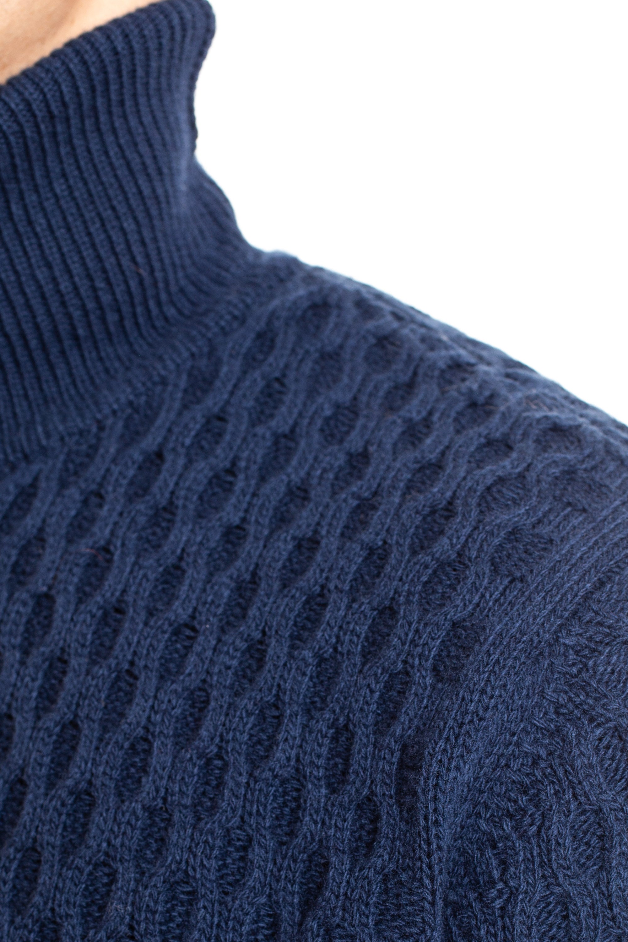 Aran wool turtleneck